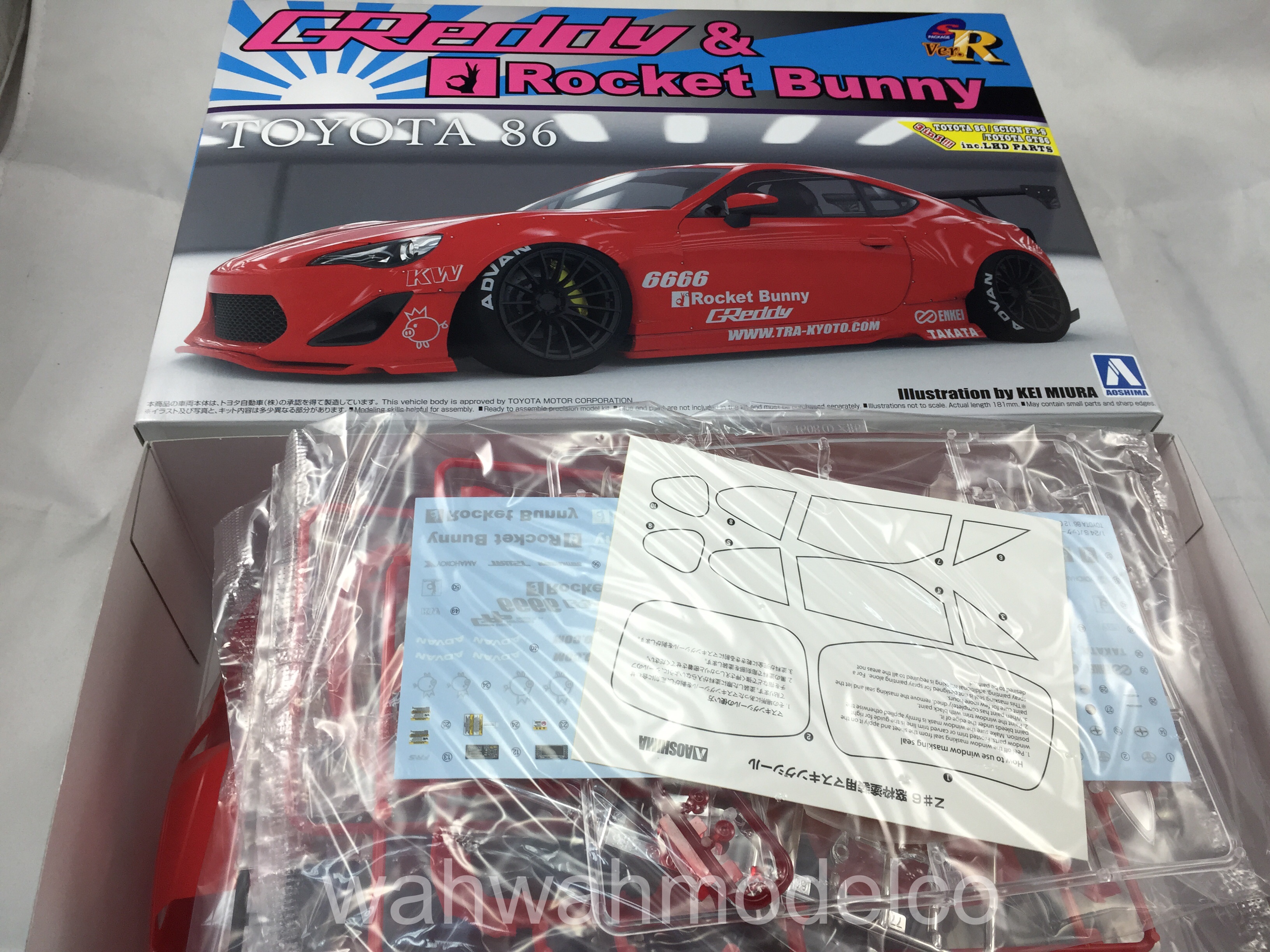 for sale online AOSHIMA The Tuned Car 1/24 Zn6 Toyota 86 Greddy & Rocket Bunny Volk Racing Ver