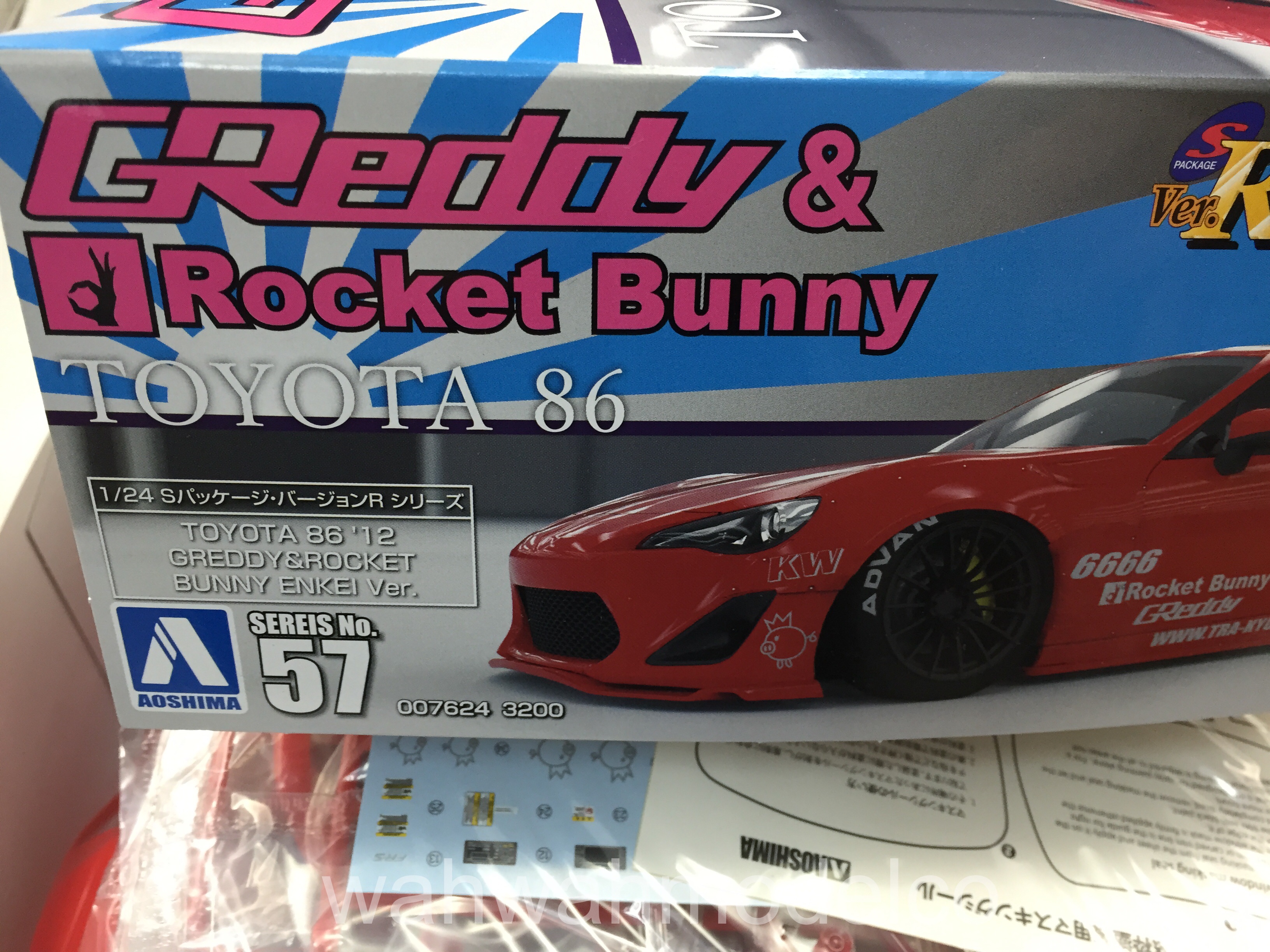 Aoshima 07624 1/24 S Package Ver.R #57 TOYOTA 86 `12 GREDDY