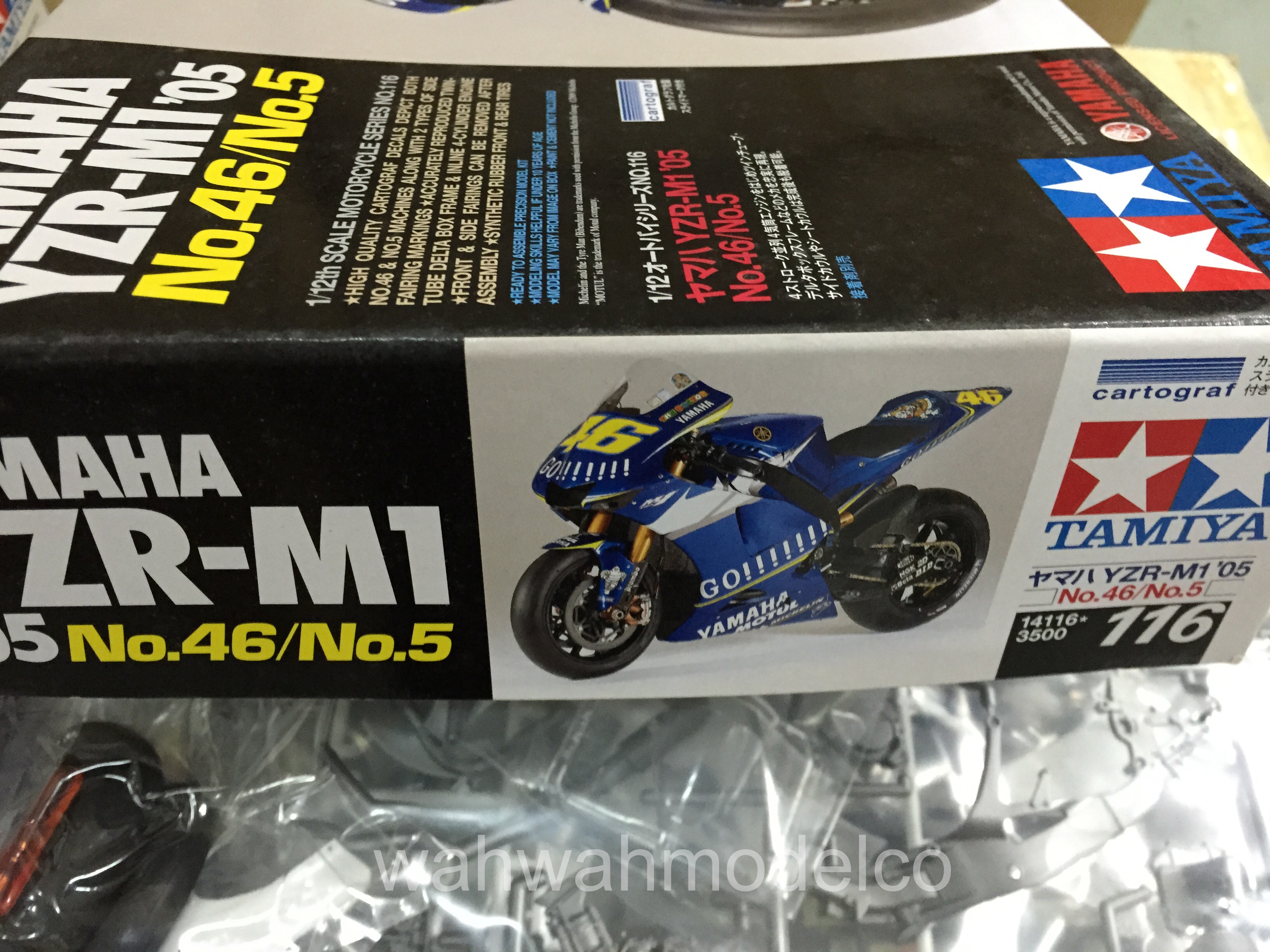 Tamiya 14116 Yamaha YZR-M1 '05 No.46/No.5 - WAH WAH MODEL SHOP
