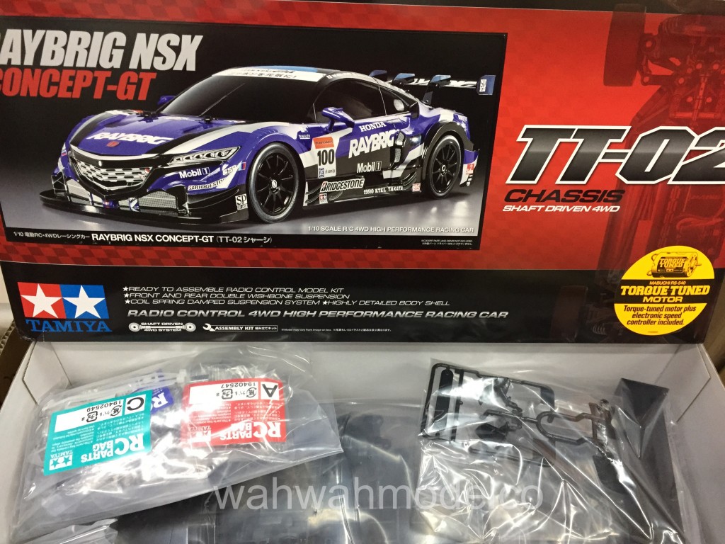 TAMIYA 58599 1/10 RC Car Series RAYBRIG NSX CONCEPT-GT (TT-02 chassis) -  WAH WAH MODEL SHOP