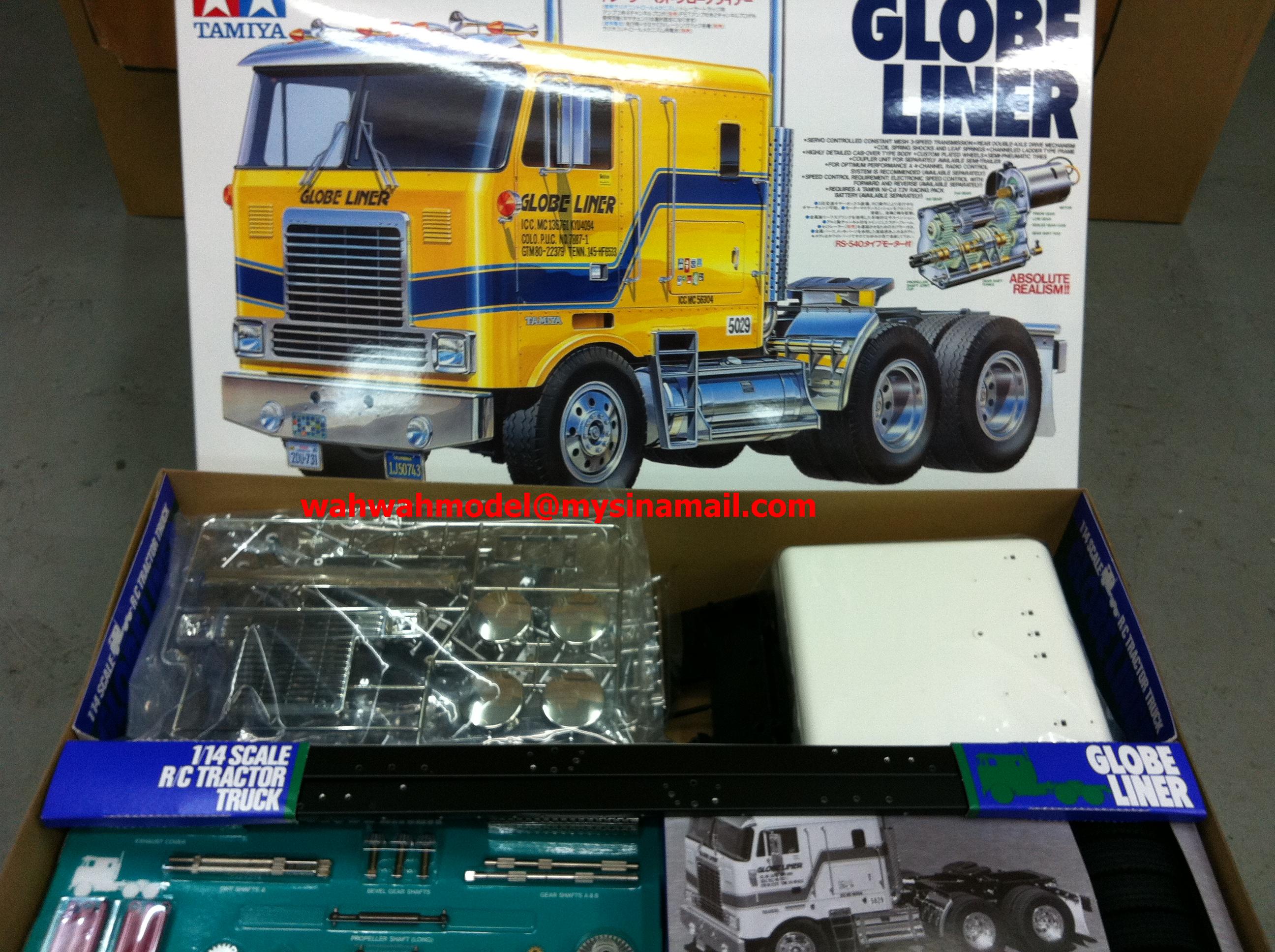1/14 Tamiya Globe Liner Truck 56304 Gearbox Greased & Blued 