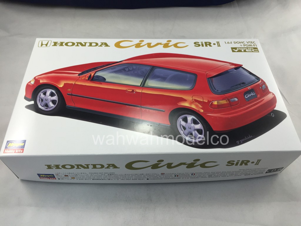 Hasegawa CD-6 1/24 Scale Model Sport Car Kit Honda Civic SiR II DOHC VTEC EG EG6 
