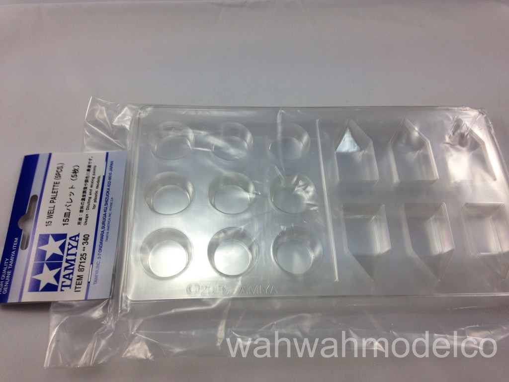 Set of 5 15 Well PALETTE  for mixing paints Tamiya 87125 