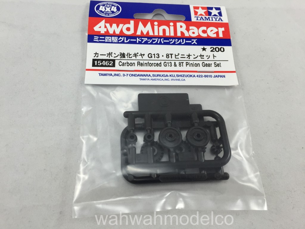 TAMIYA 15462 4WD MINI RACER TUNE-UP CARBON REINFORCED G13 & 8T PINION GEAR SET 