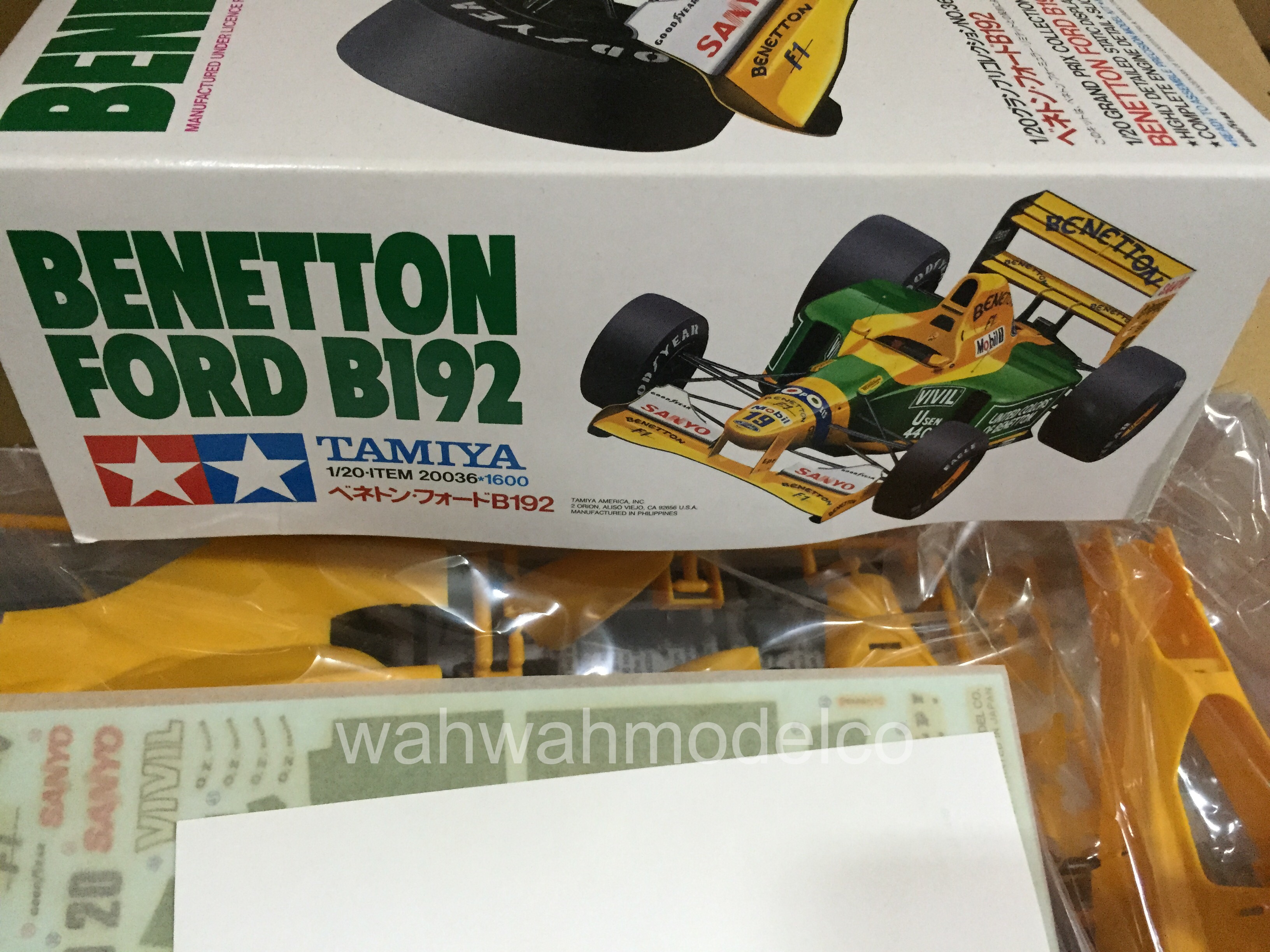 TAMIYA 1/20 BENETTON FORD B192 + 外品デカール 1/20 ベネトン B192 オプションデカール T社「ベネトン・フォードB192