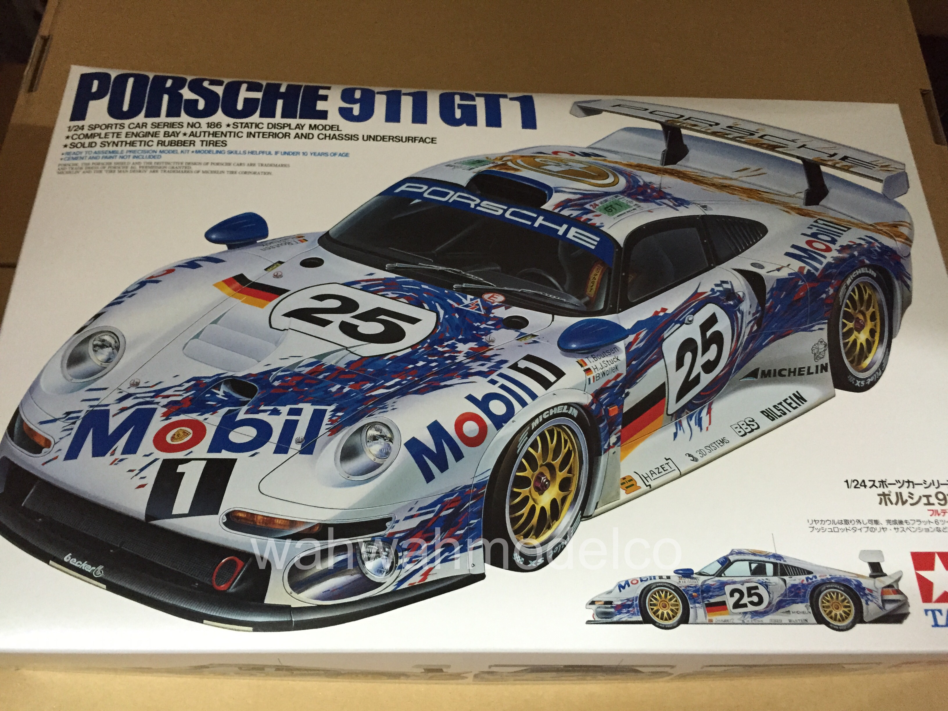 Amazon.com: Tamiya 24186 Porsche 911 GT1 1:24 Scale Model