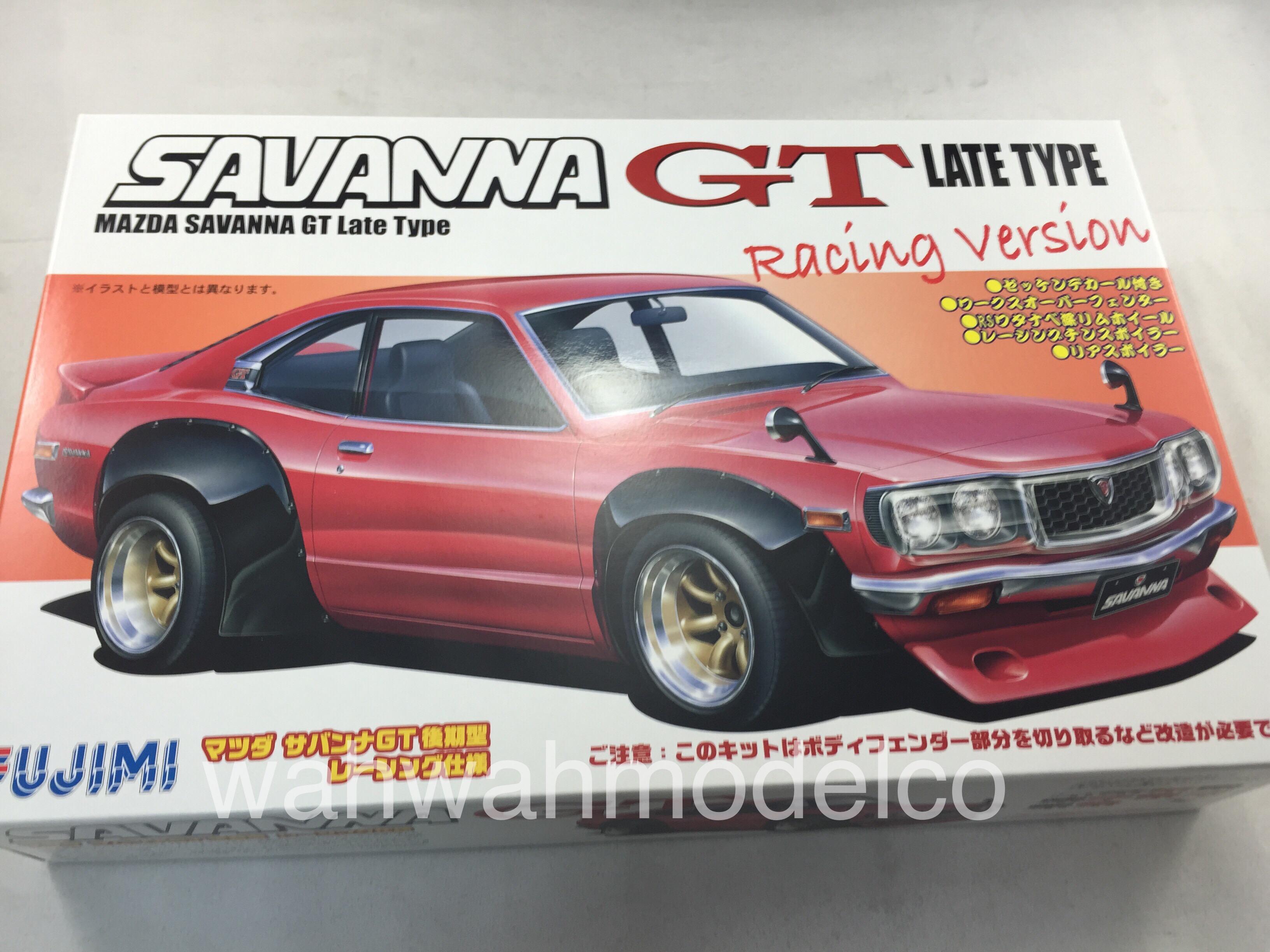 自動車 MAZDA SAVANNA COUPE GT RACING VERSION Fujimi Inch Up Series No.109 1/24 Mazda Savanna RX-3 GT
