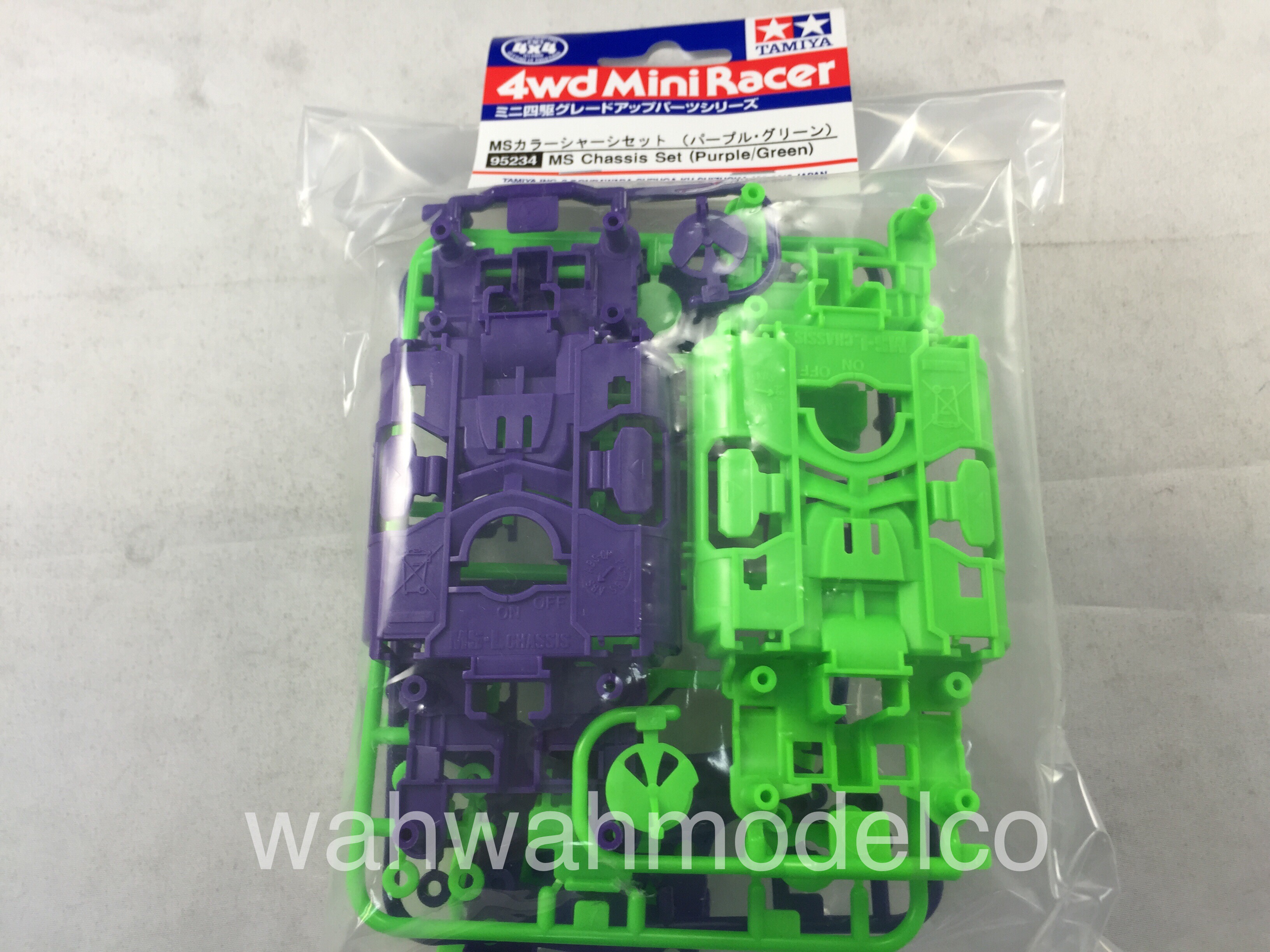 Tamiya 95234 Mini 4WD JR MS Chassis Set (Purple/Green) - WAH