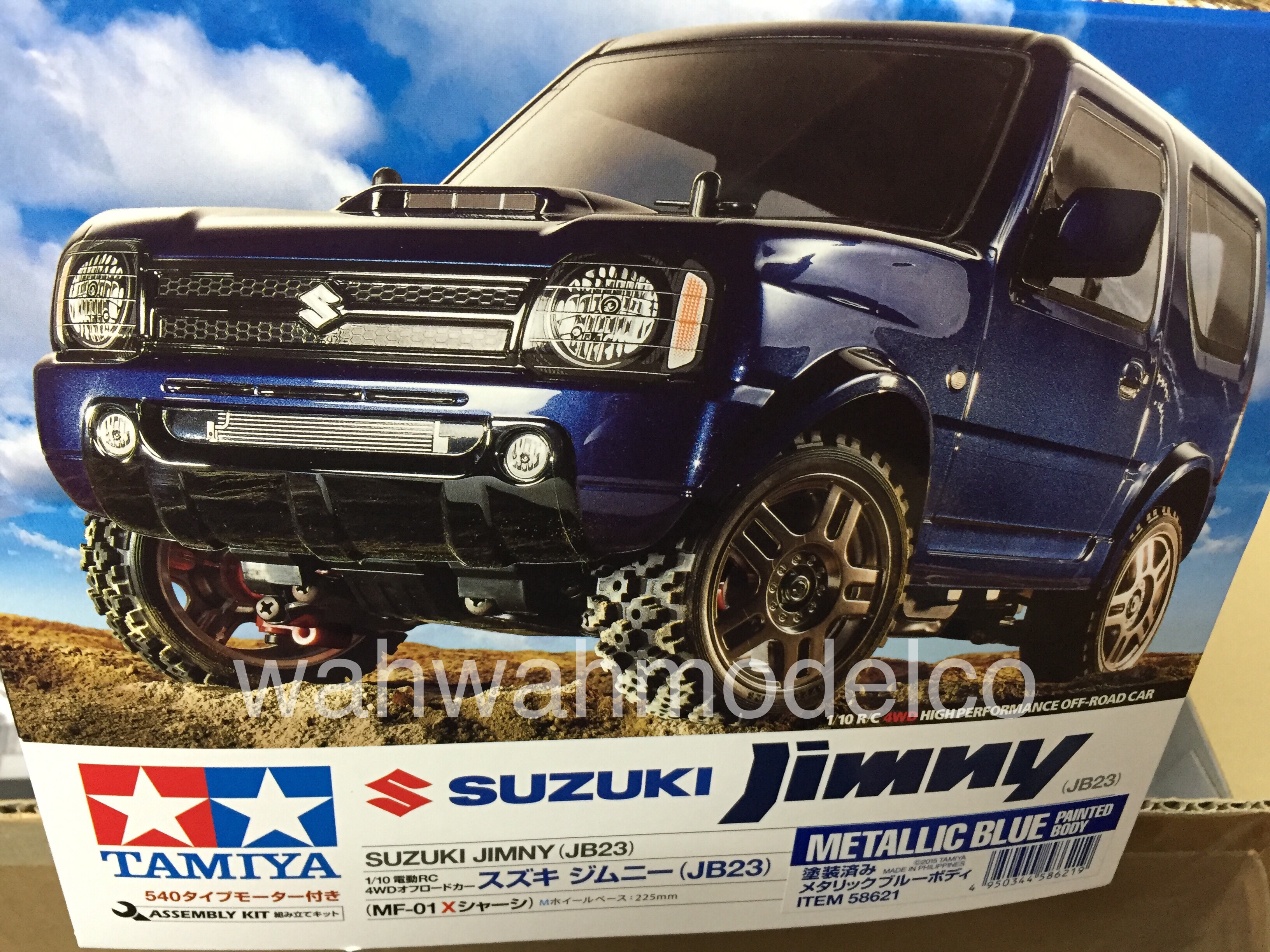 Tamiya 58621 1/10 Suzuki Jimny JB23 – MF-01X Met Blue Painted Body Car Kit