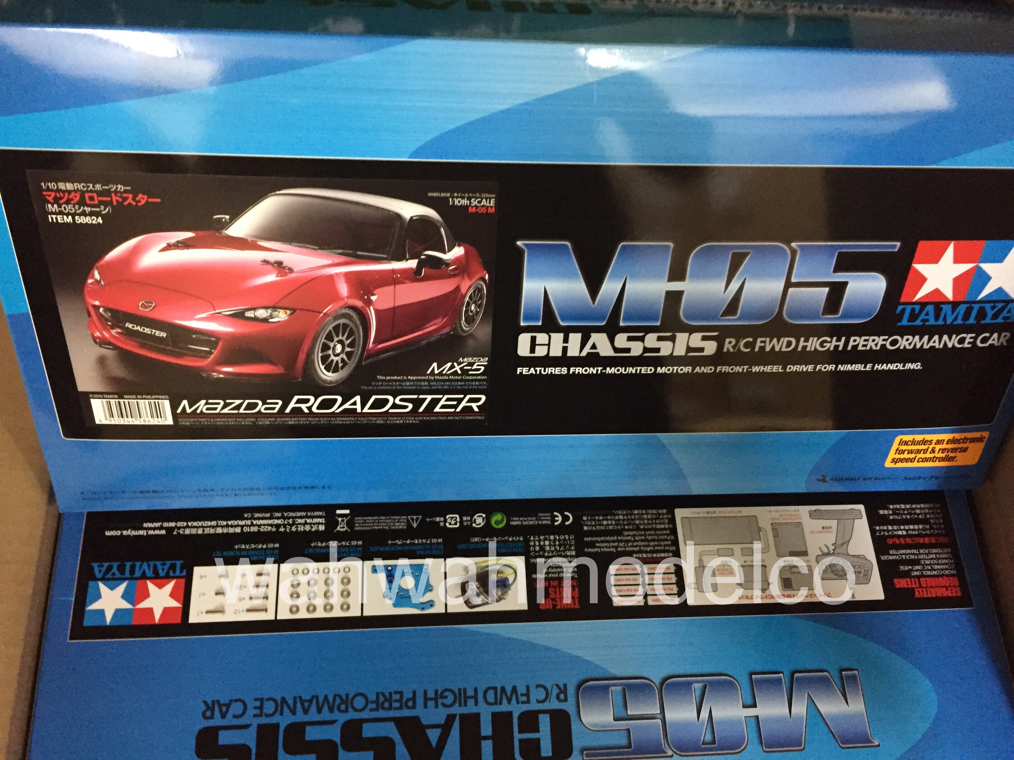 Tamiya 58624 1/10 Mazda MX5 2015 Roadster Miata w/ESC M-Chassis M05 RC Kit