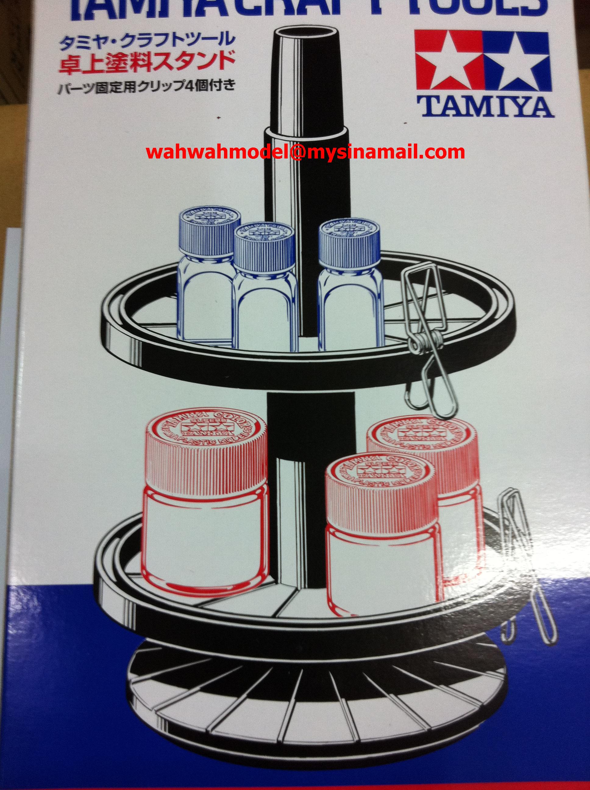 Tamiya 74077 Bottled Paint Stand w/4 Alligator Clips WAH WAH MODEL SHOP