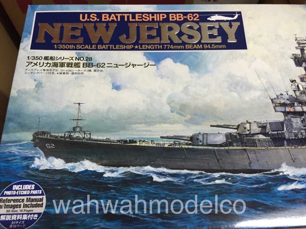 Tamiya 1/350 Ship Series No.28 US Navy Battleship Bb62 Ner Jersey Collection for sale online