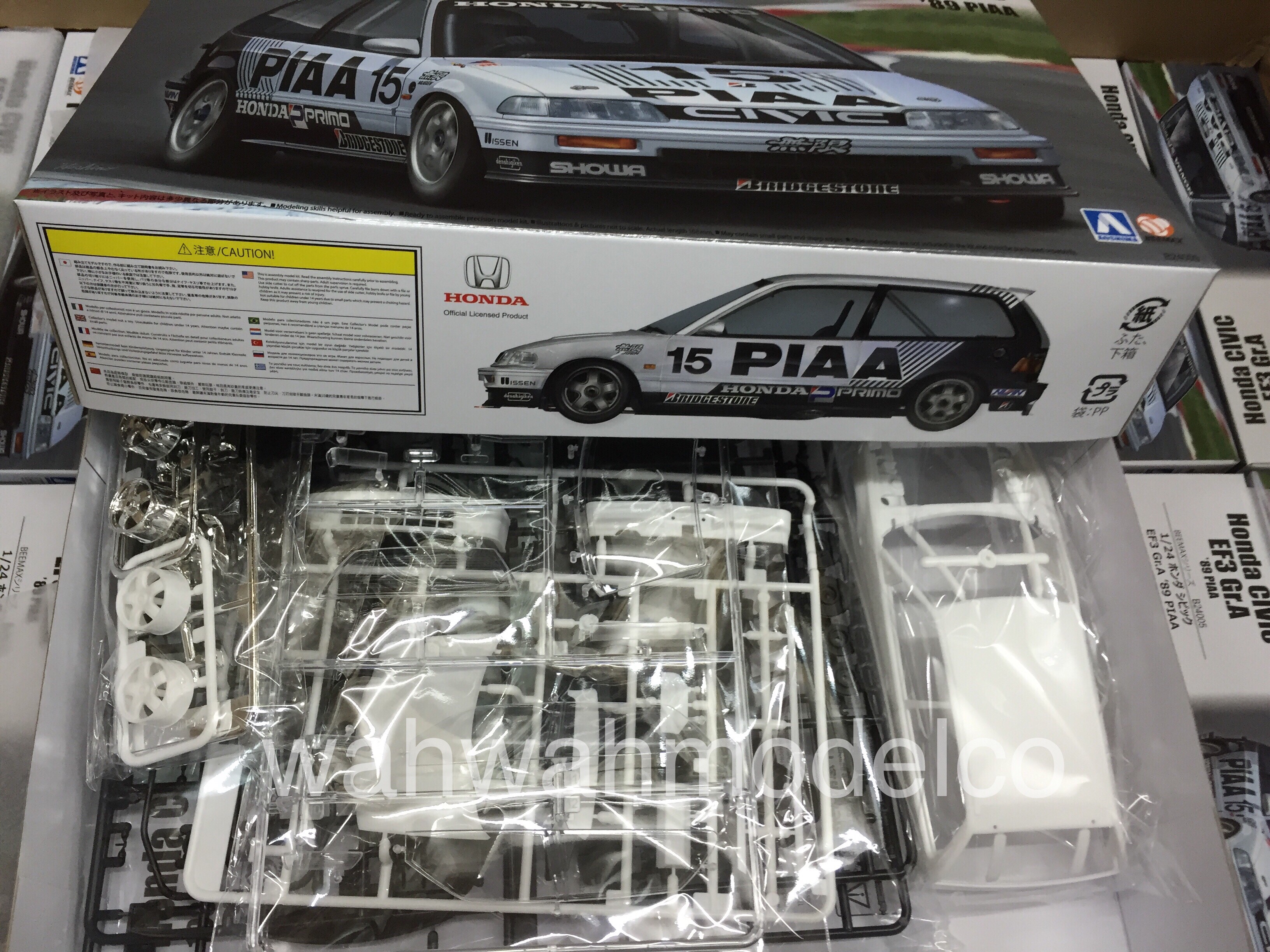 Aoshima 84588 Honda Civic EF3 Gr. A 1989 PIAA 1/24 scale kit
