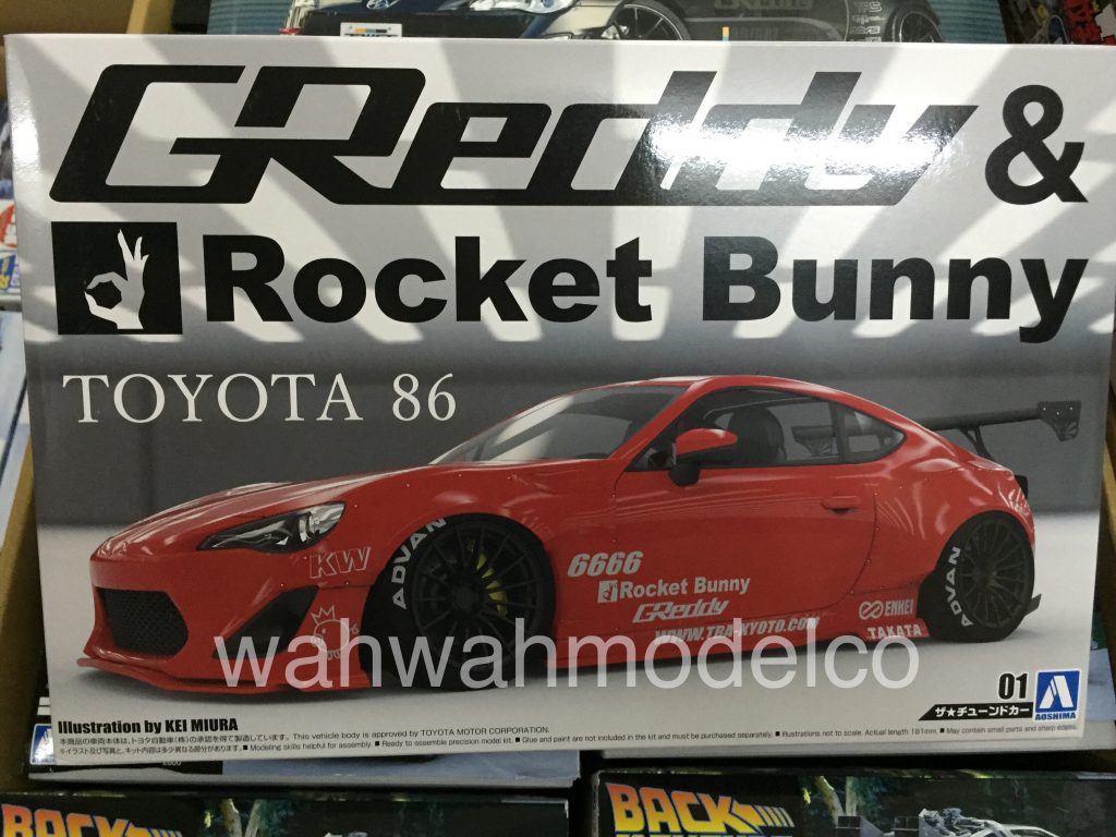 Aoshima 1/24 Model Car Kit Toyota 86 Greddy & Rocket Bunny w/Enkei Racing Wheel 