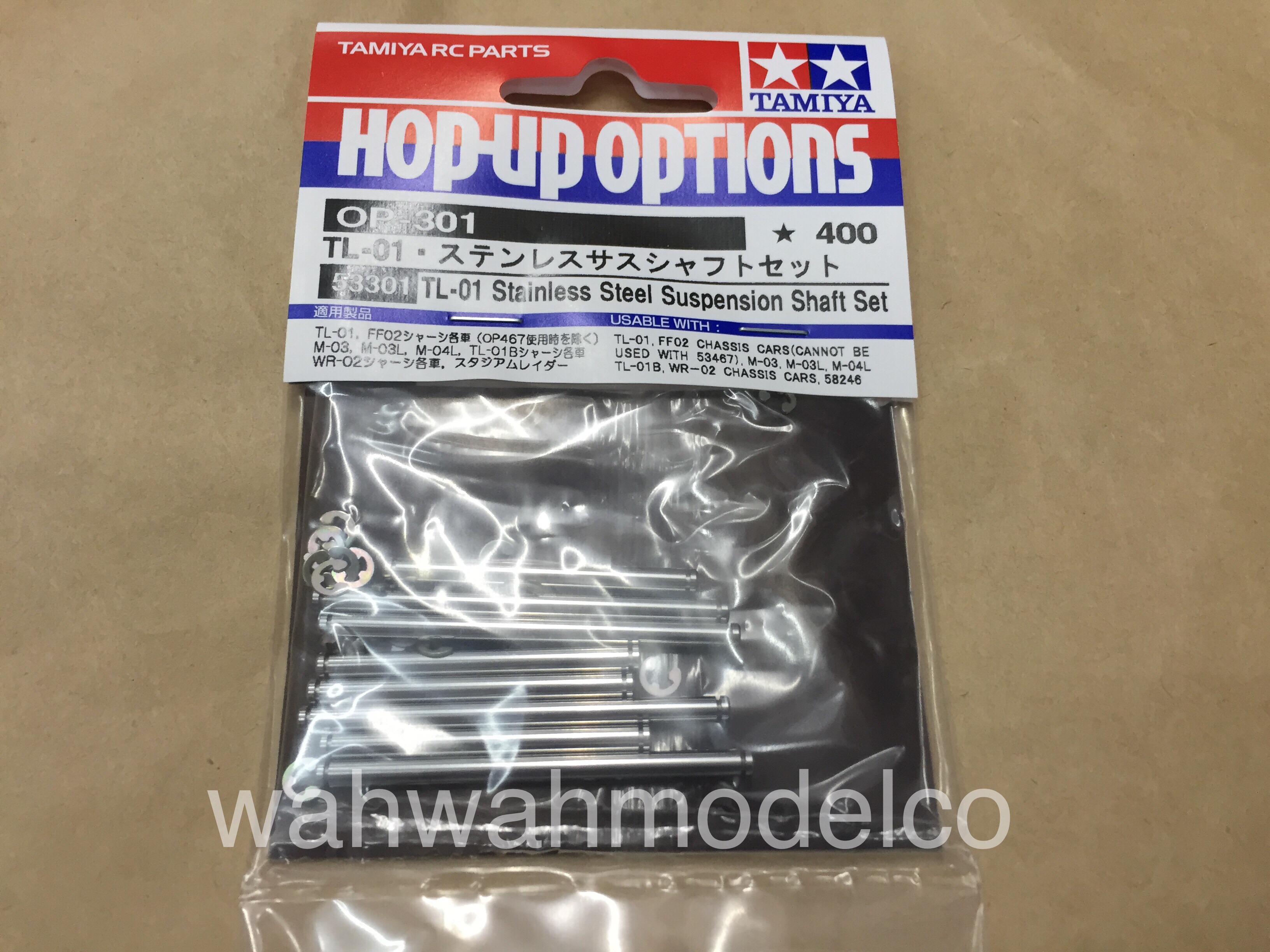 Tamiya 53301 RC TL01 Suspension Shaft Set Stainless Steel FF02 WR02 M03 TL01B