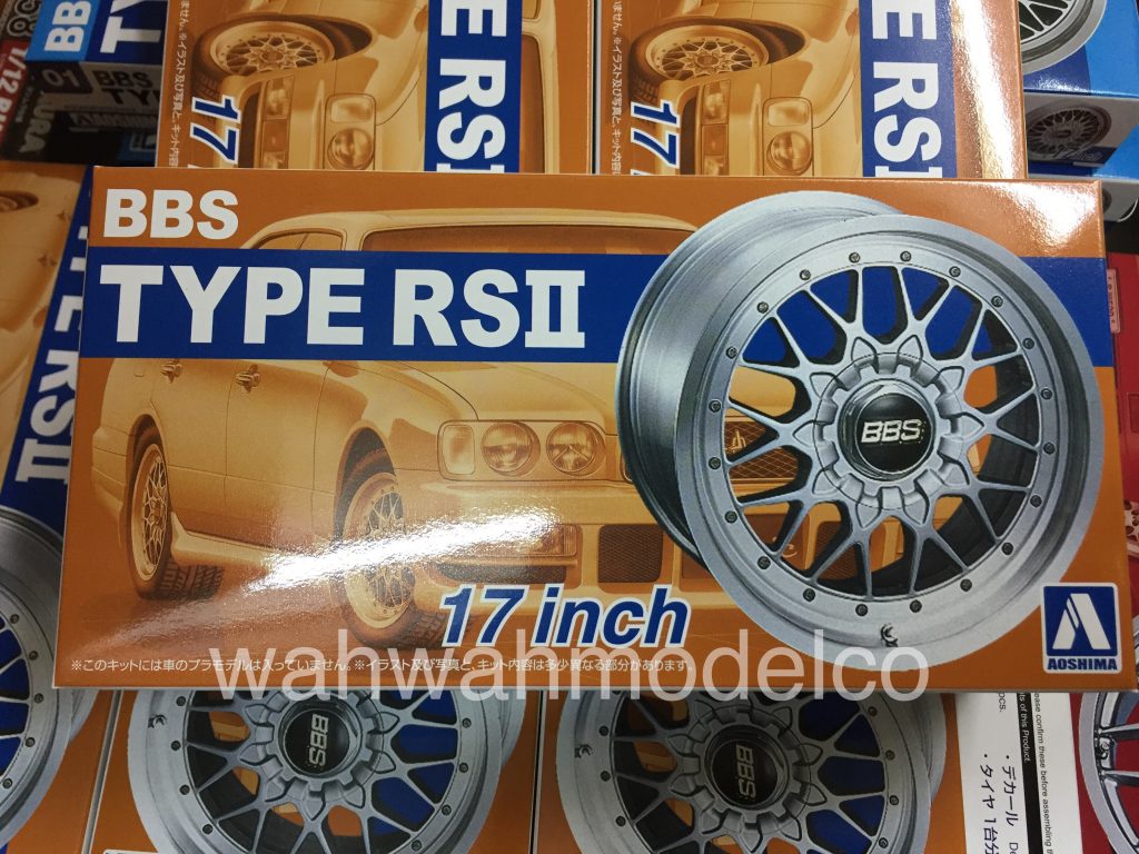 Aoshima 52419 Tuned Parts 02 1/24 BBS RS II 17inch Tire & Wheel Set