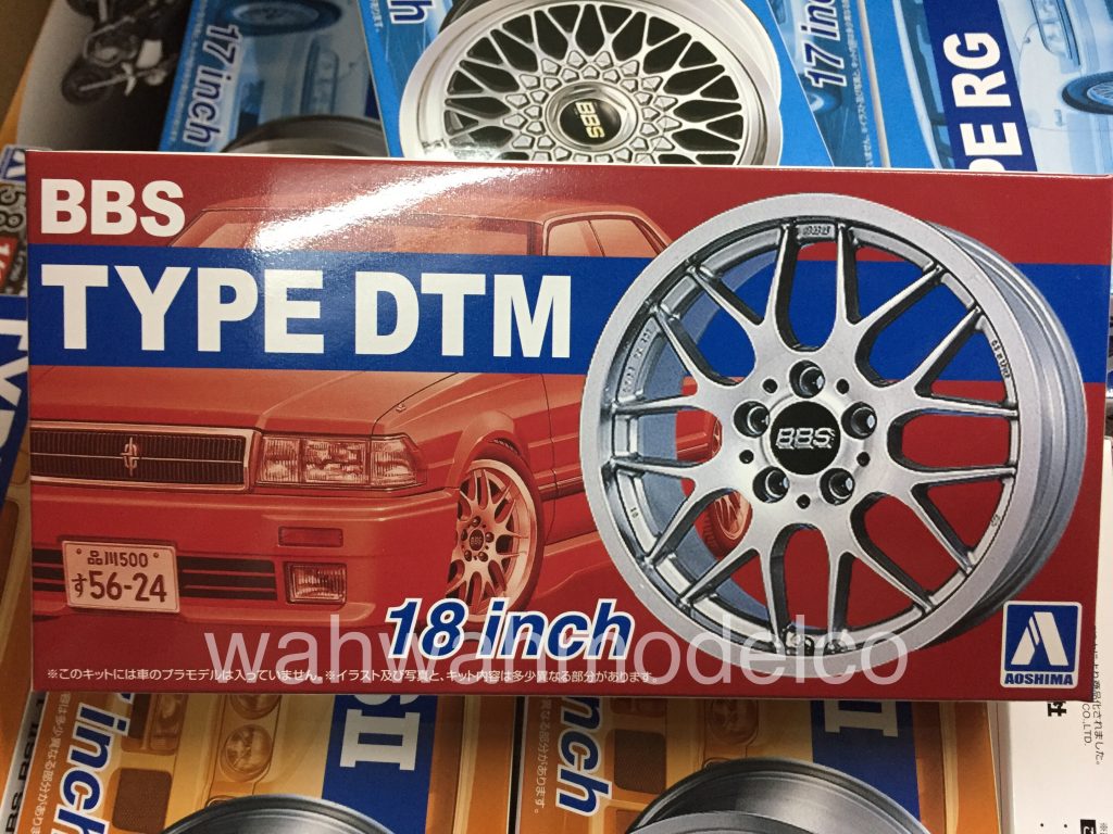 Aoshima 52426 Tuned Parts 03 1/24 BBS DTM 18inch Tire & Wheel Set