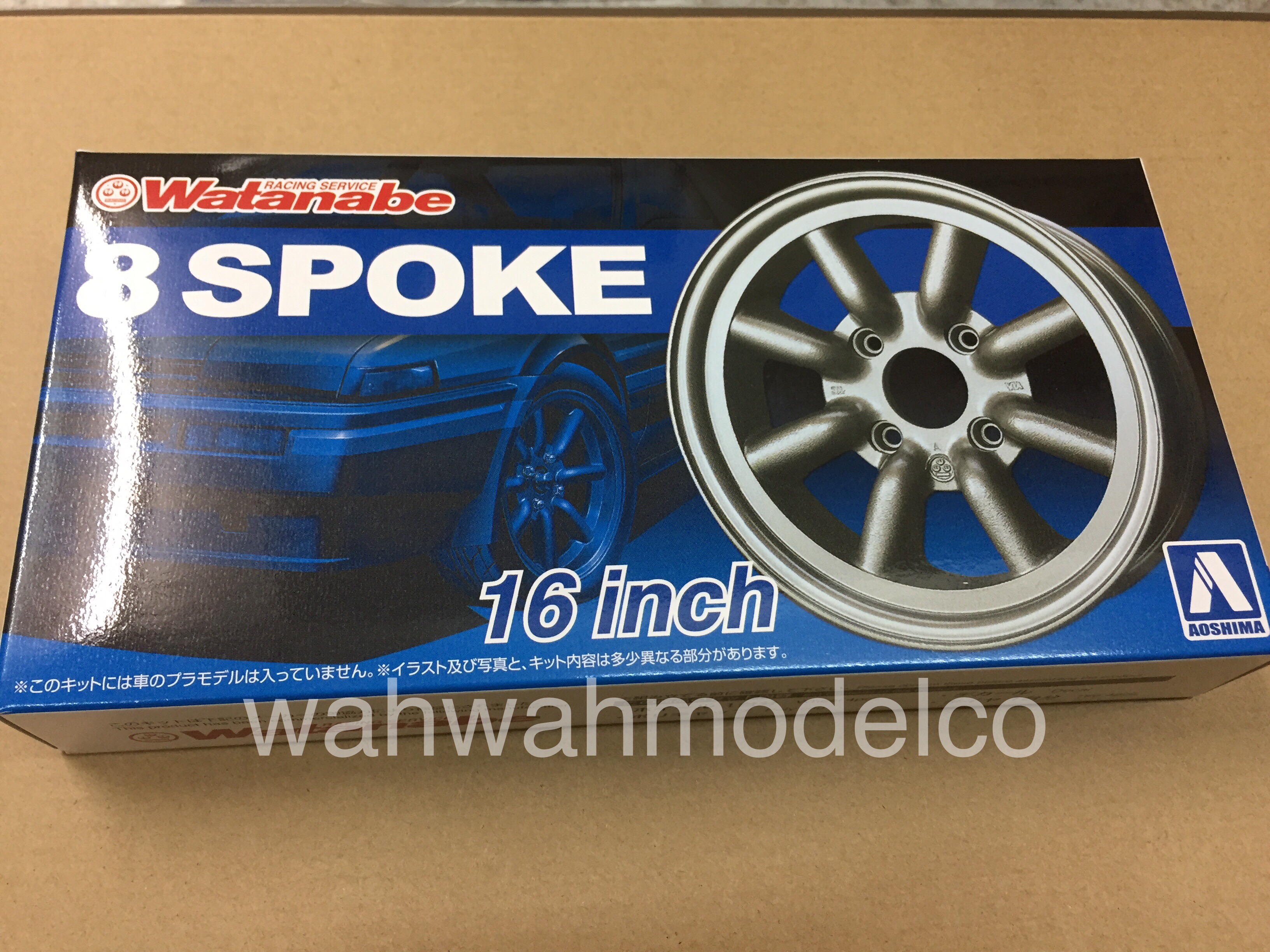 Aoshima Tuned Parts 1/24 RS Watanabe 8spoke 16inch Tire & Wheel Set