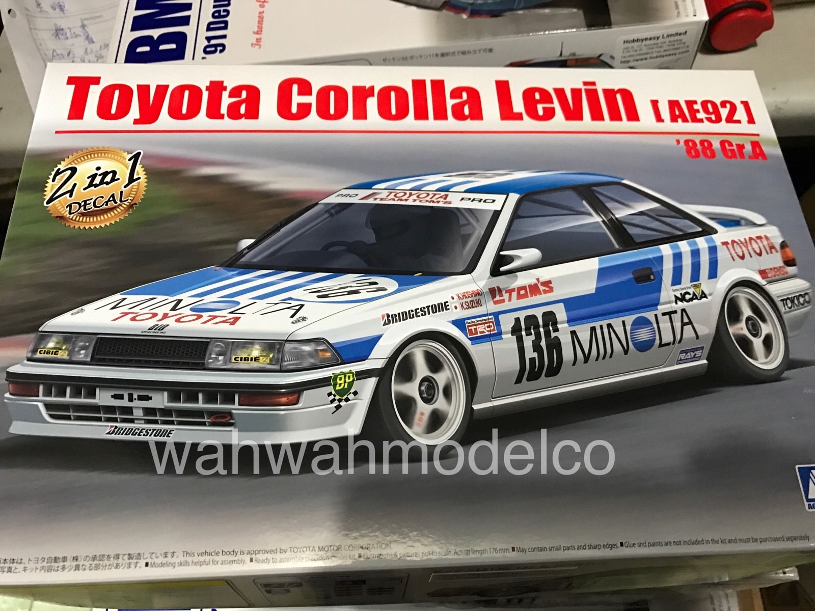 Aoshima 98240 Toyota Corolla Levin (AE92) '88 Gr.A 1/24 Aoshima 98240 Toyota Corolla Levin (AE92) '88 Gr.A 1/24