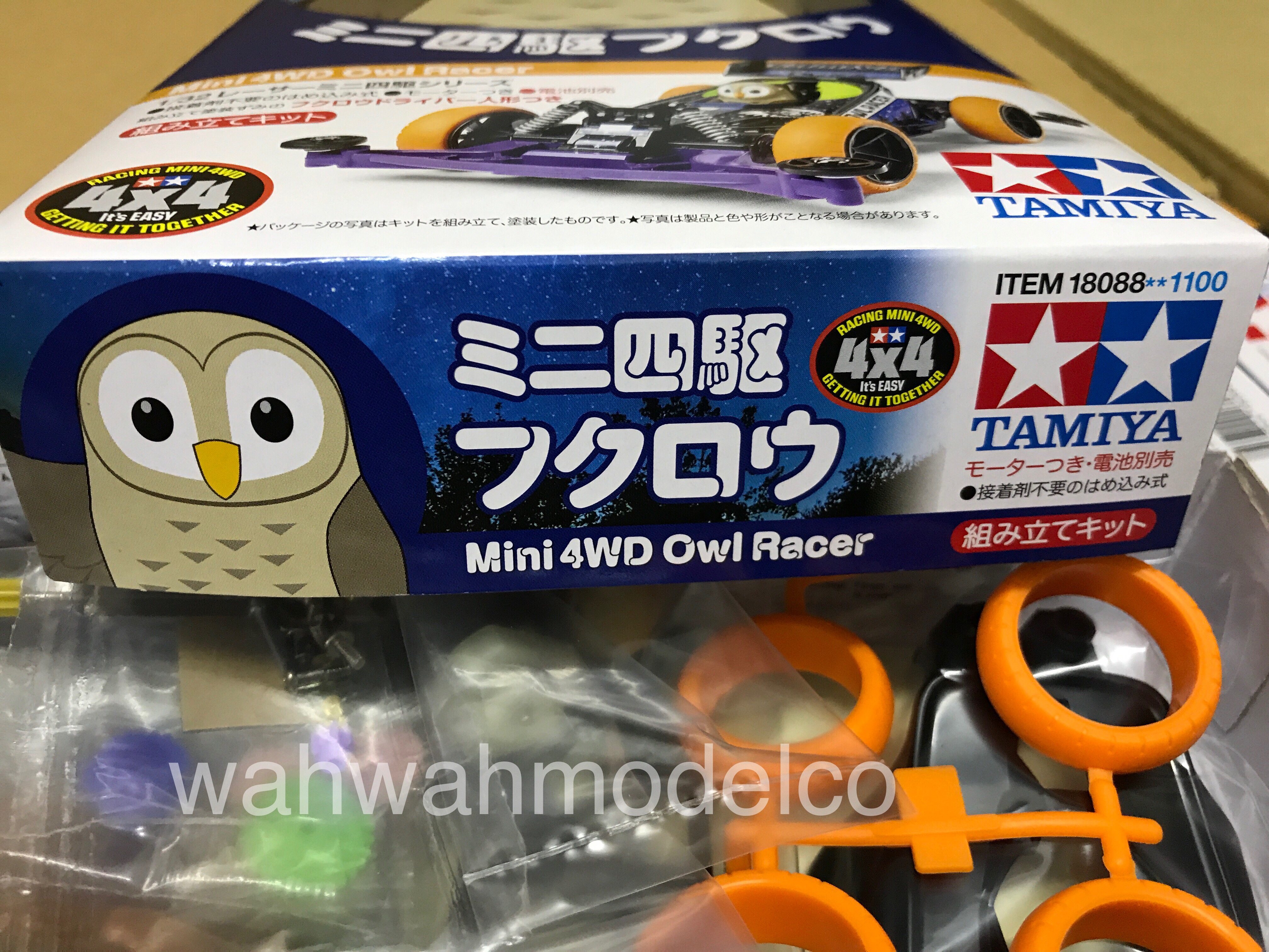 Tamiya 18088 1/32 Mini 4WD Car Kit Super II Chassis JR Owl Racer 