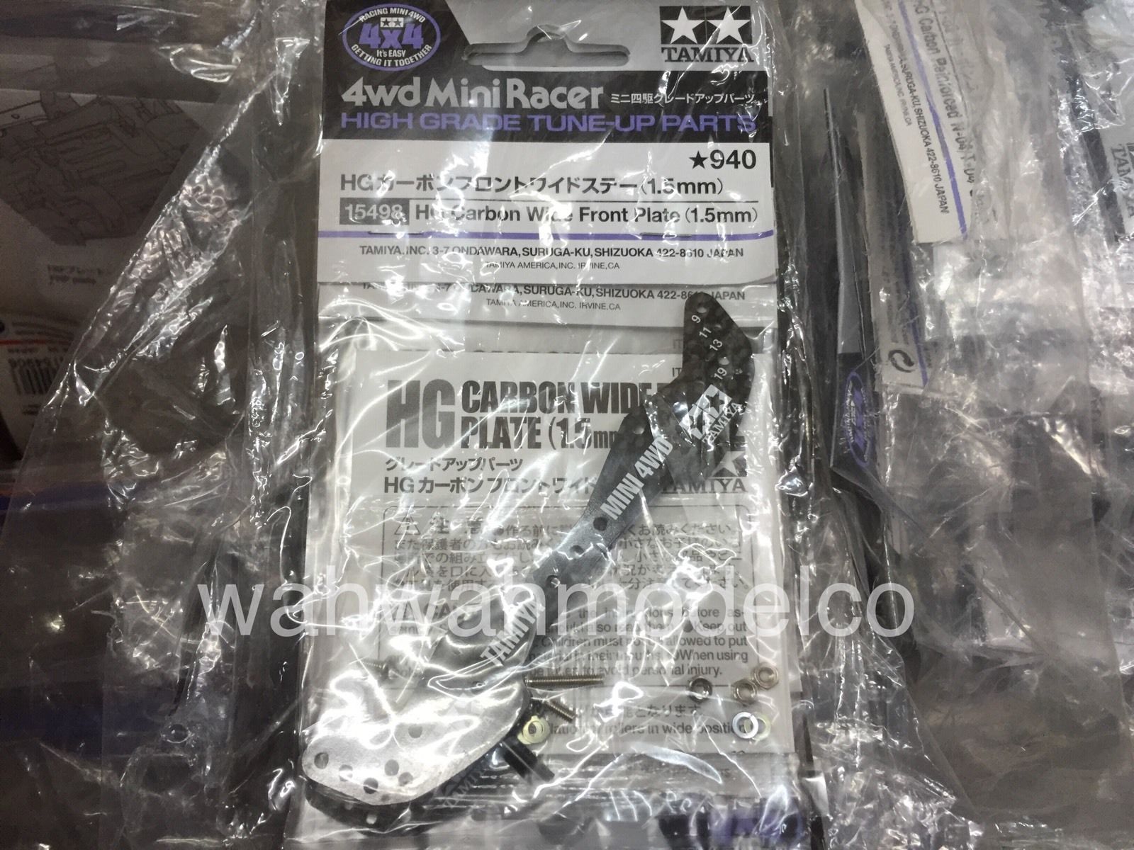 Tamiya 15498 Hg Carbon Wide Front Place 15mm 132 Mini 4wd Chassis 