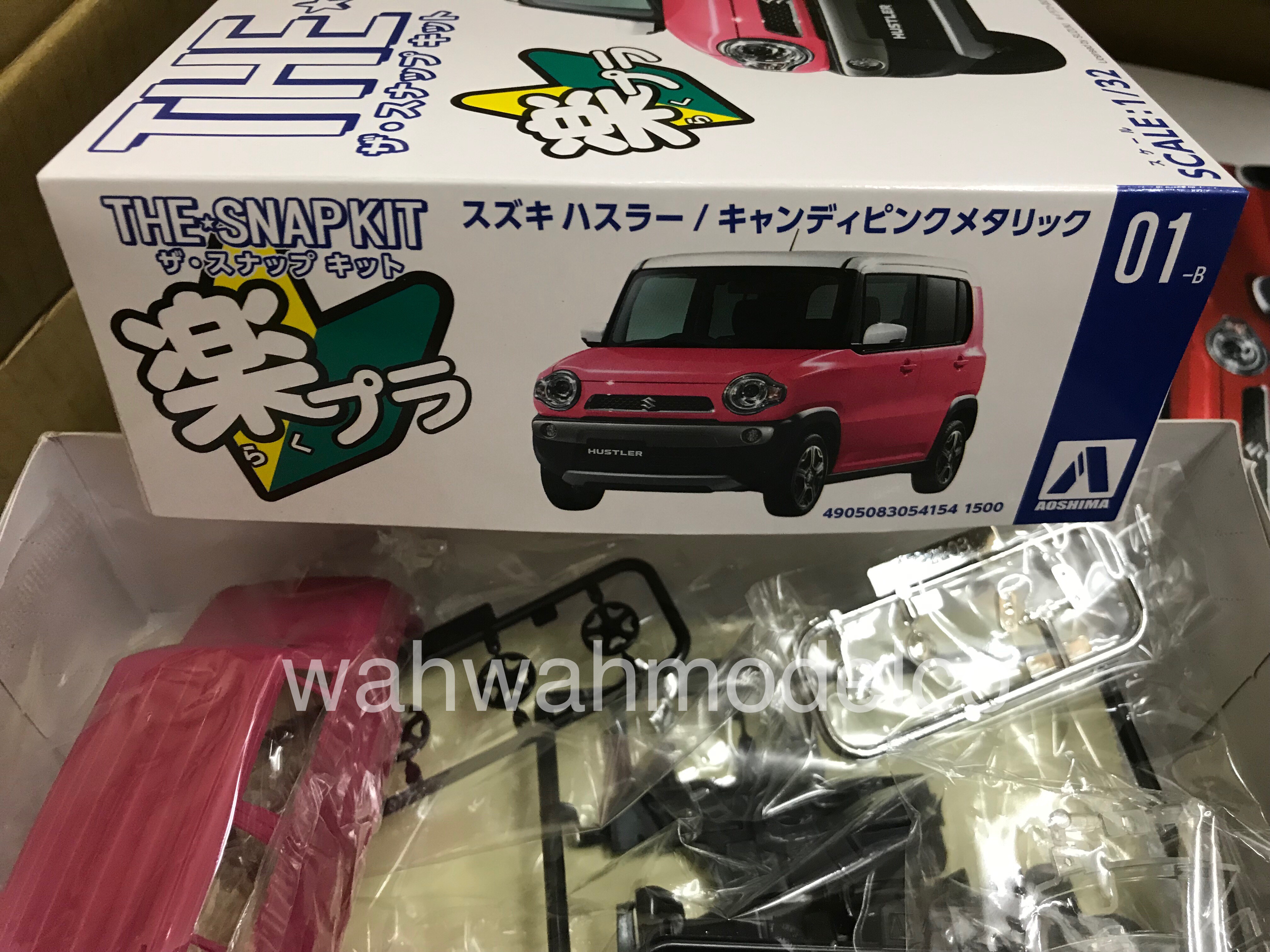 Aoshima 1/32 Scale The Snap Kit Model Car Suzuki Hustler(Metallic Candy Pink)