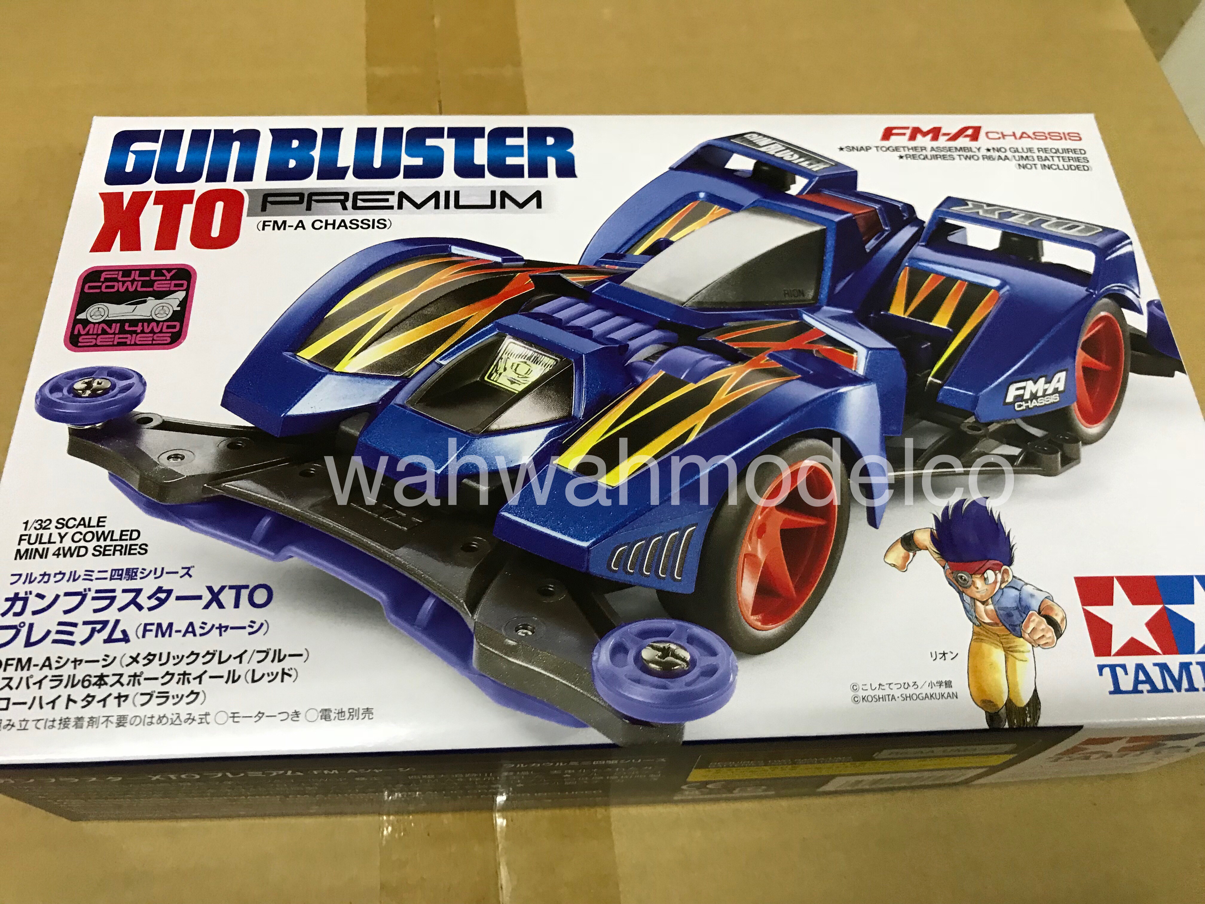 Fm-A Chassis Tamiya 95439 1/32 Mini 4WD JR GUN BLUSTER XTO LT BLUE SP PC Body 