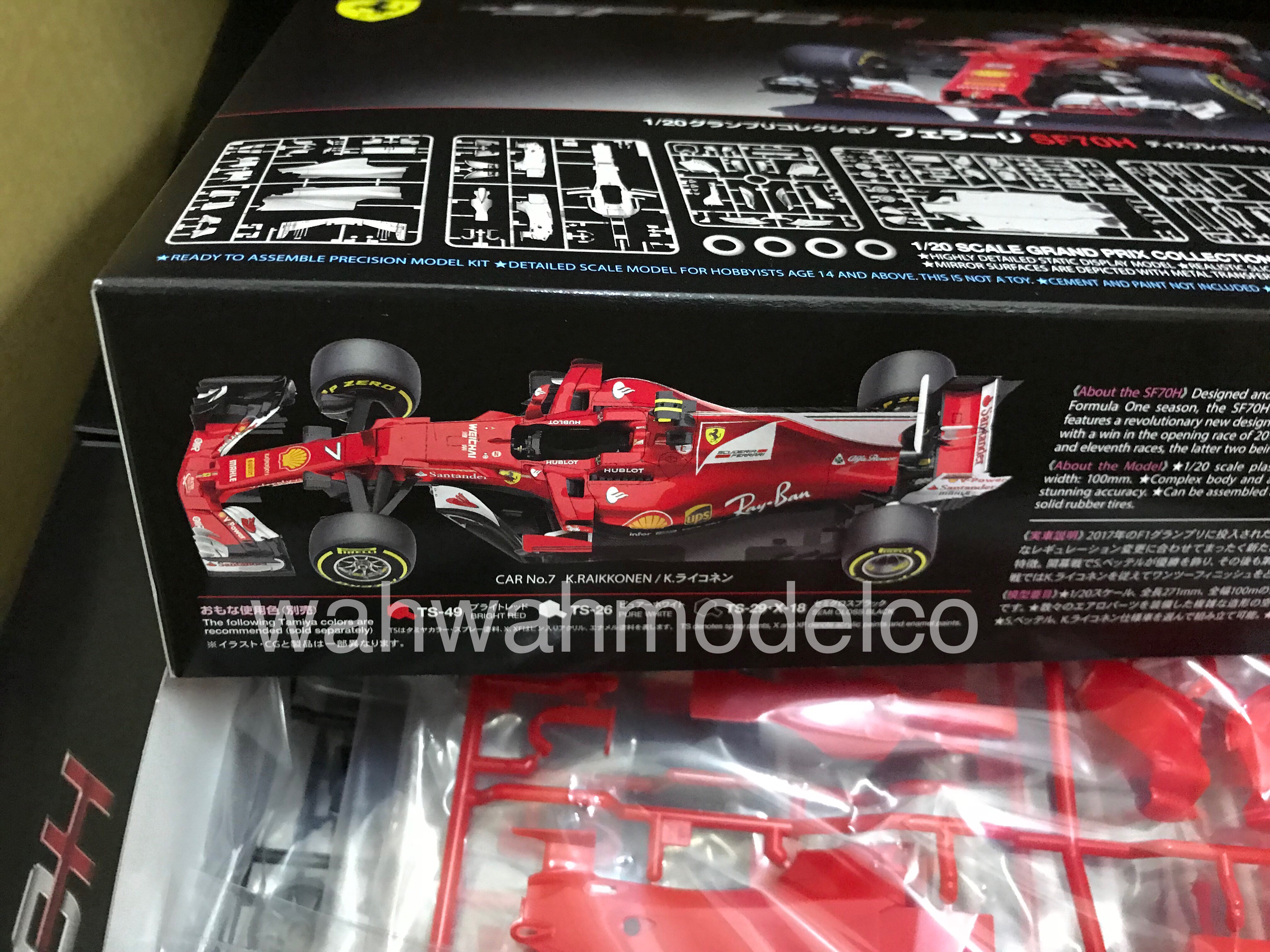 Tamiya 20068 1/20 Scale Grand Prix Ferrari SF70H Model Kit