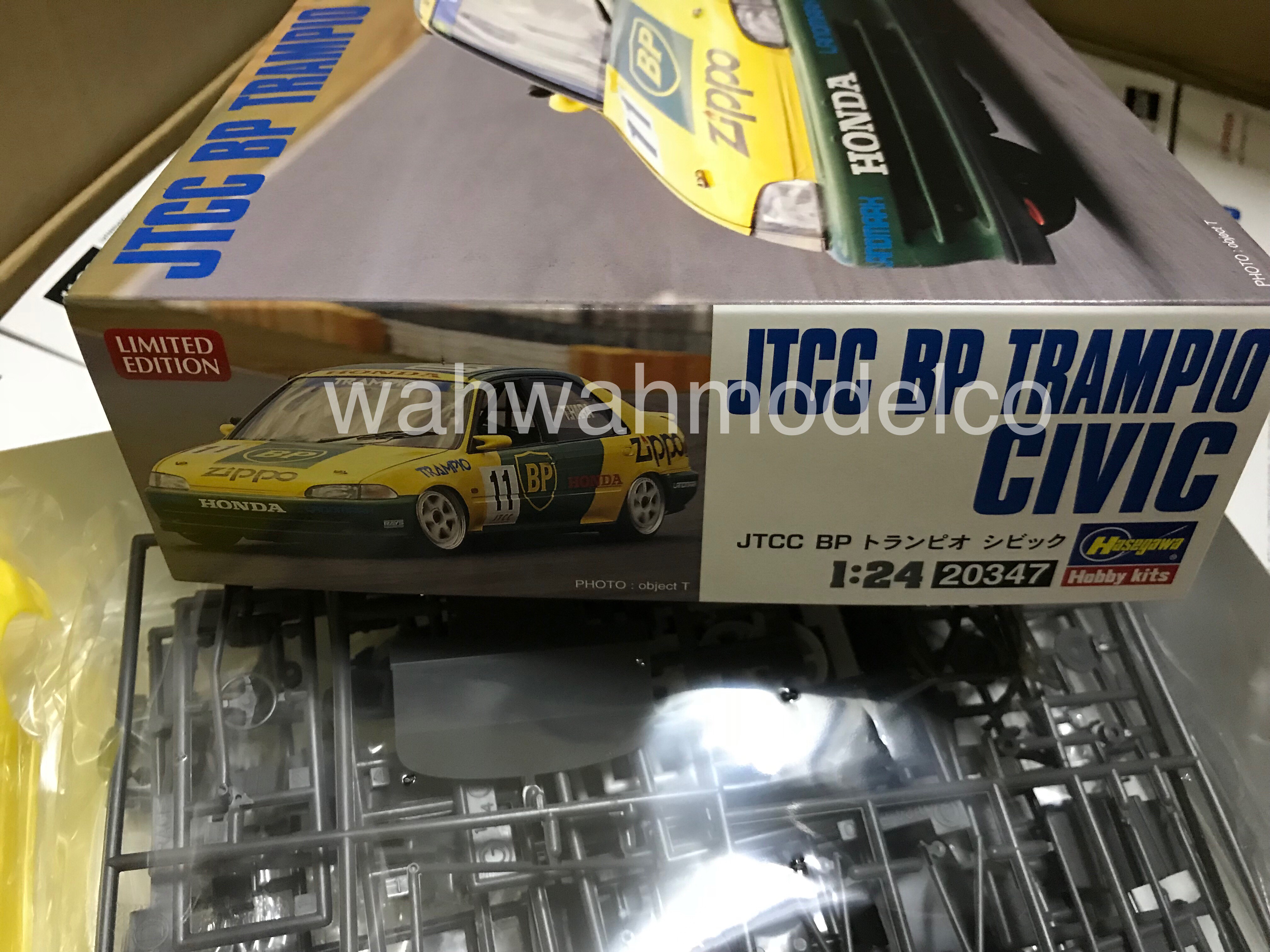 Hasegawa 20347 1/24 Scale Model Car Kit BP Trampio Honda Civic Ferio EG9 JTCC'94 