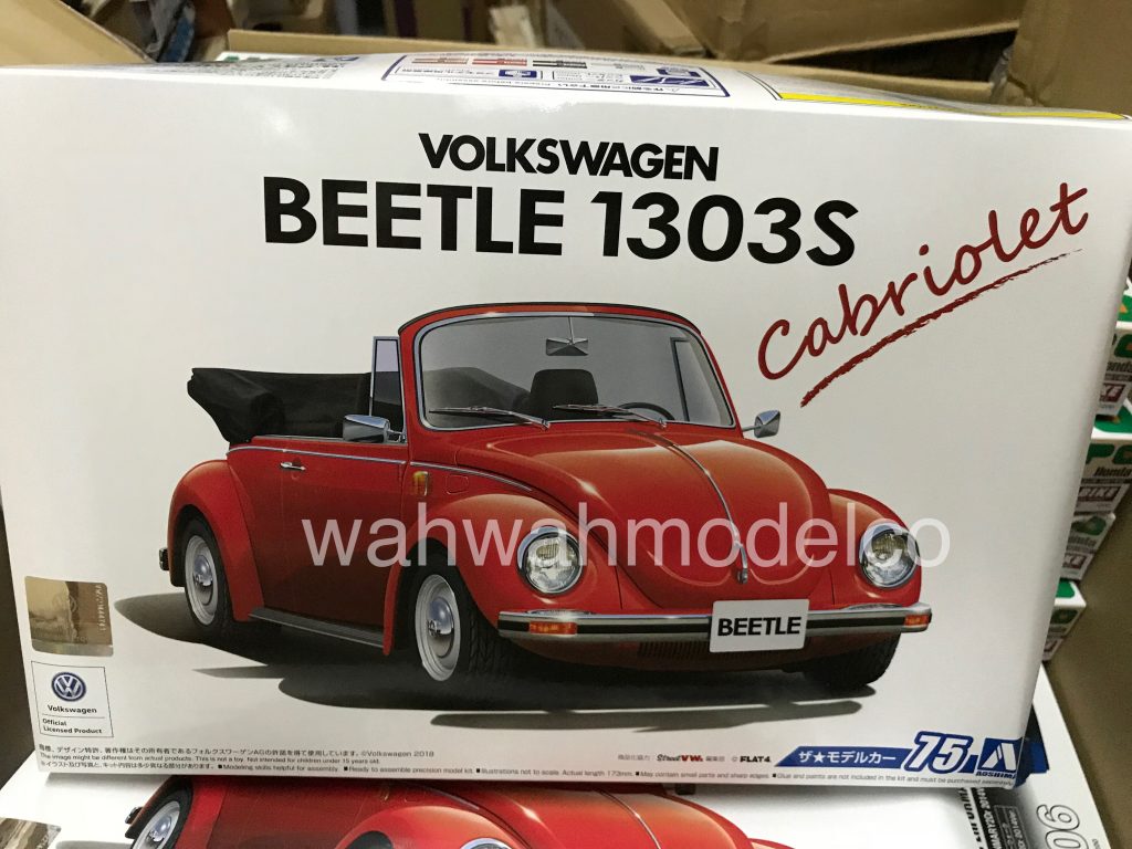 Aoshima 55724 The Model Car 75 Volkswagen 15ADK Beetle Cabriolet