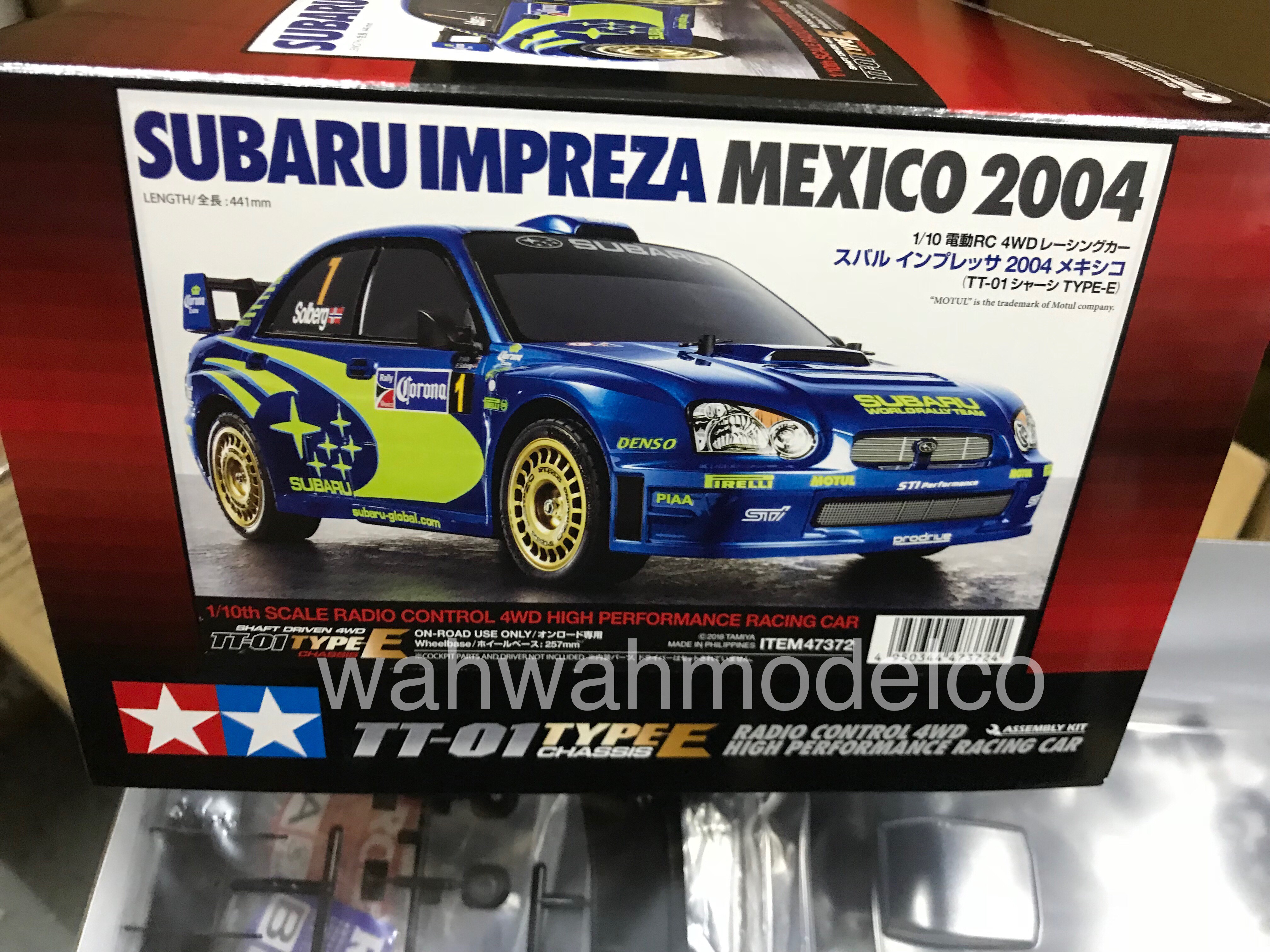 Tamiya 47372 1/10 EP RC Car TT01E Chassis Subaru Impreza STi