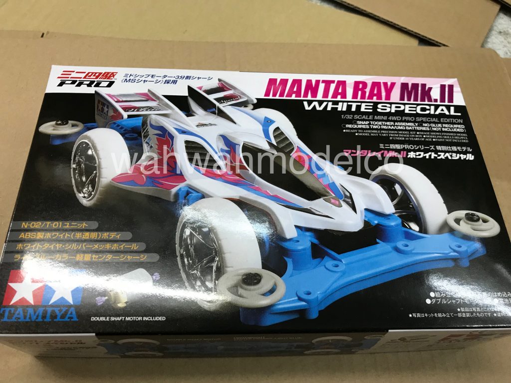 Tamiya 95462 1/32 Mini 4WD JR MANTA RAY MK.II WHITE SP. MS Chassis Kit