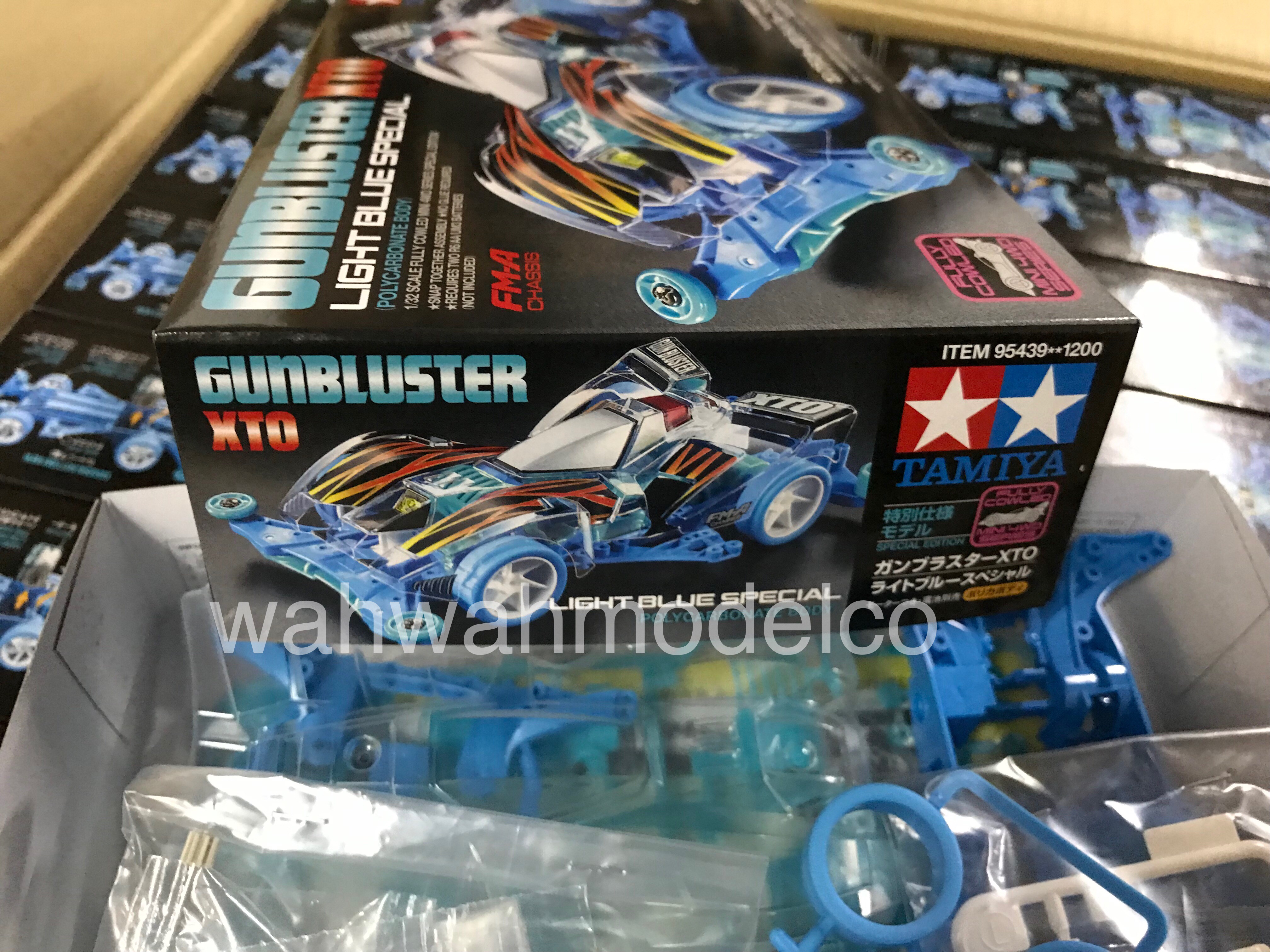 Fm-A Chassis PC Body Tamiya 95439 1/32 Mini 4WD JR GUN BLUSTER XTO LT BLUE SP 