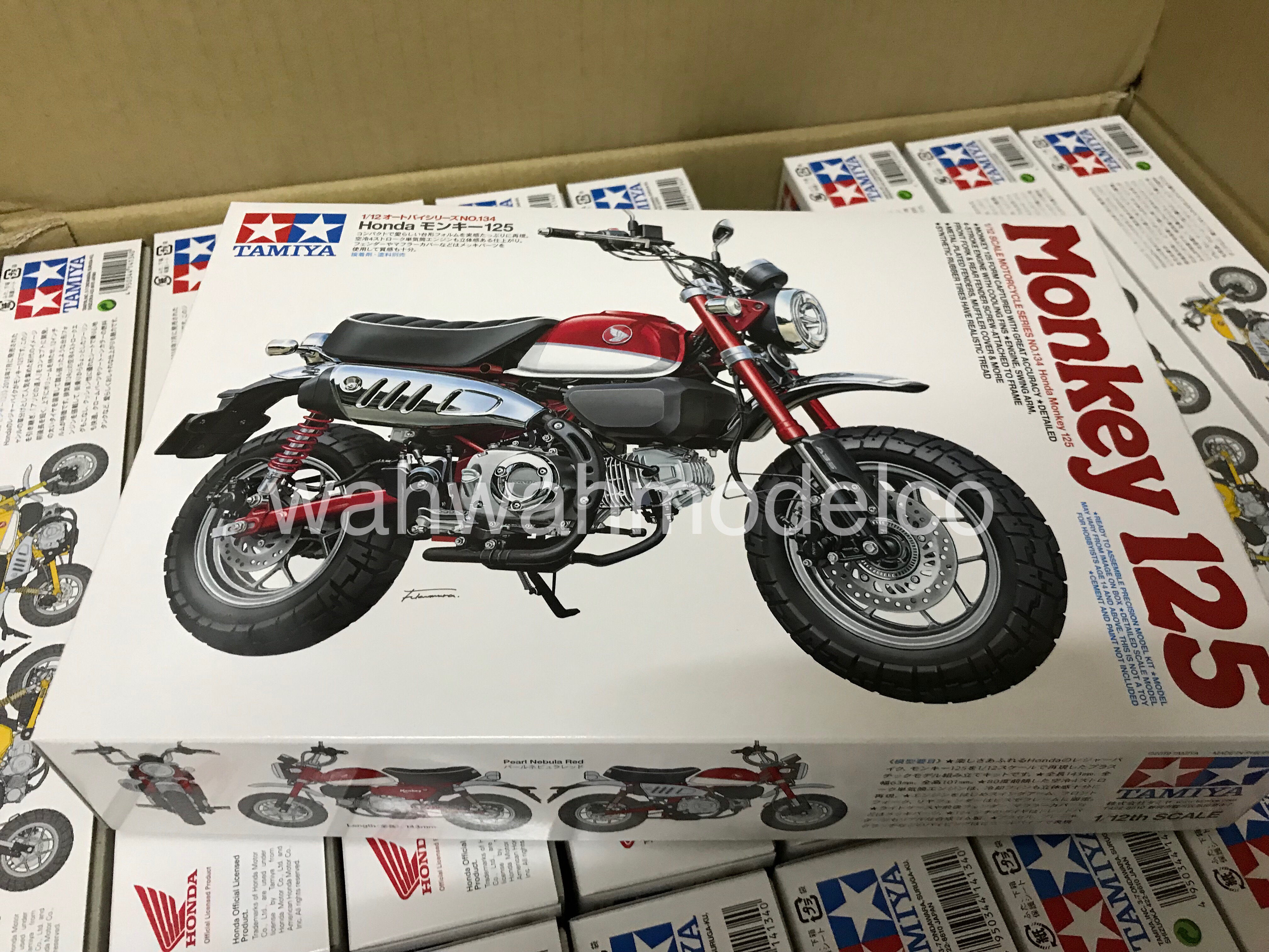 TAMIYA 1/12 Honda Monkey 125 Bike Plastic Model Assembly Kit 2set