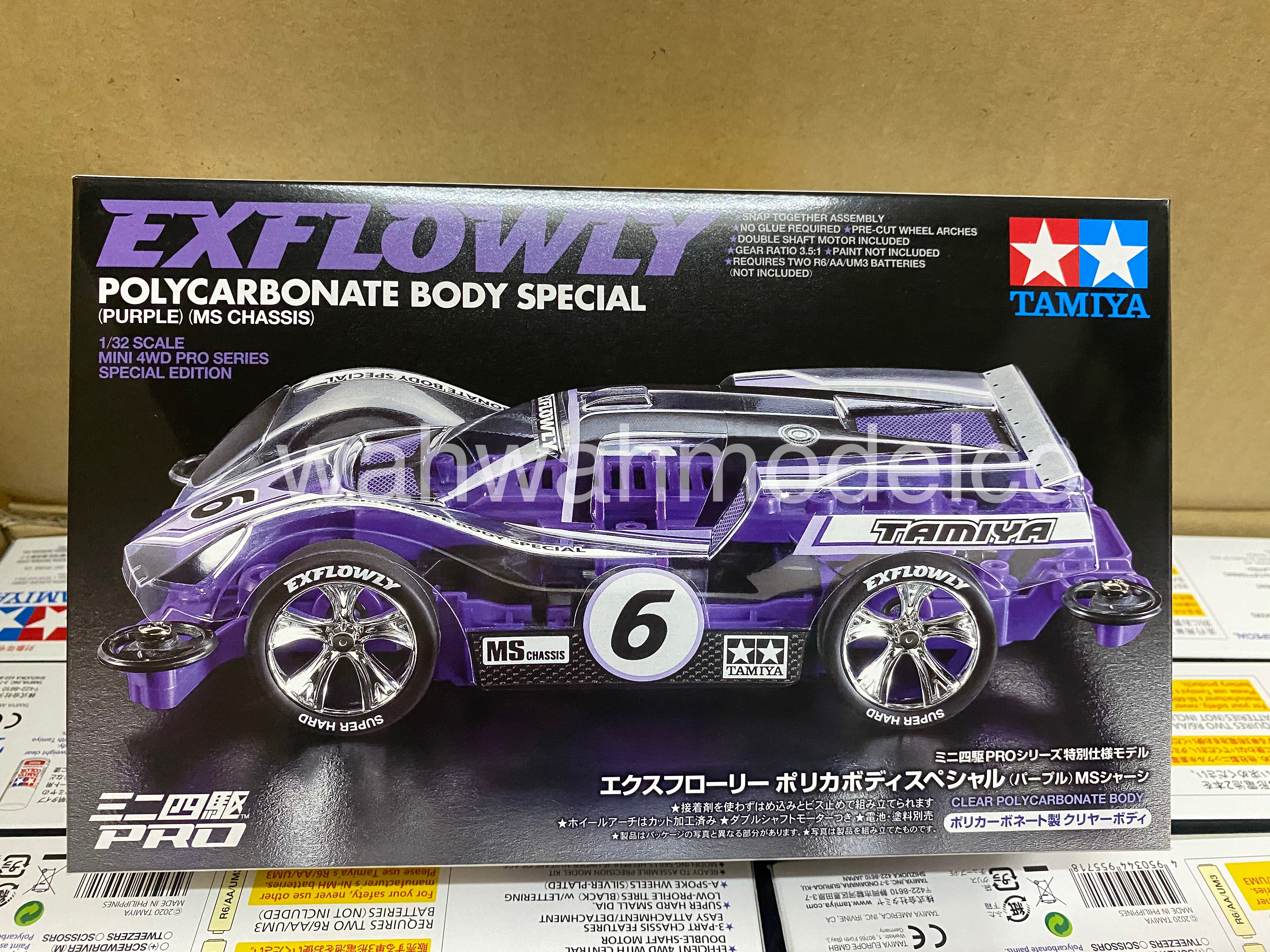 Tamiya 95571 Exflowly Purple Special Polycarbonate Body MS Chassis
