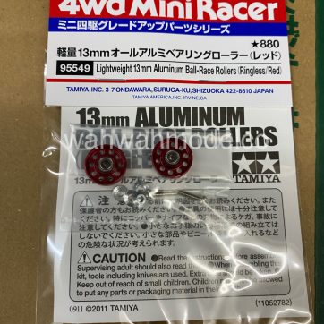 Tamiya 95549 1/32 Mini 4WD HG 13mm Aluminum LW Ball-Race Rollers