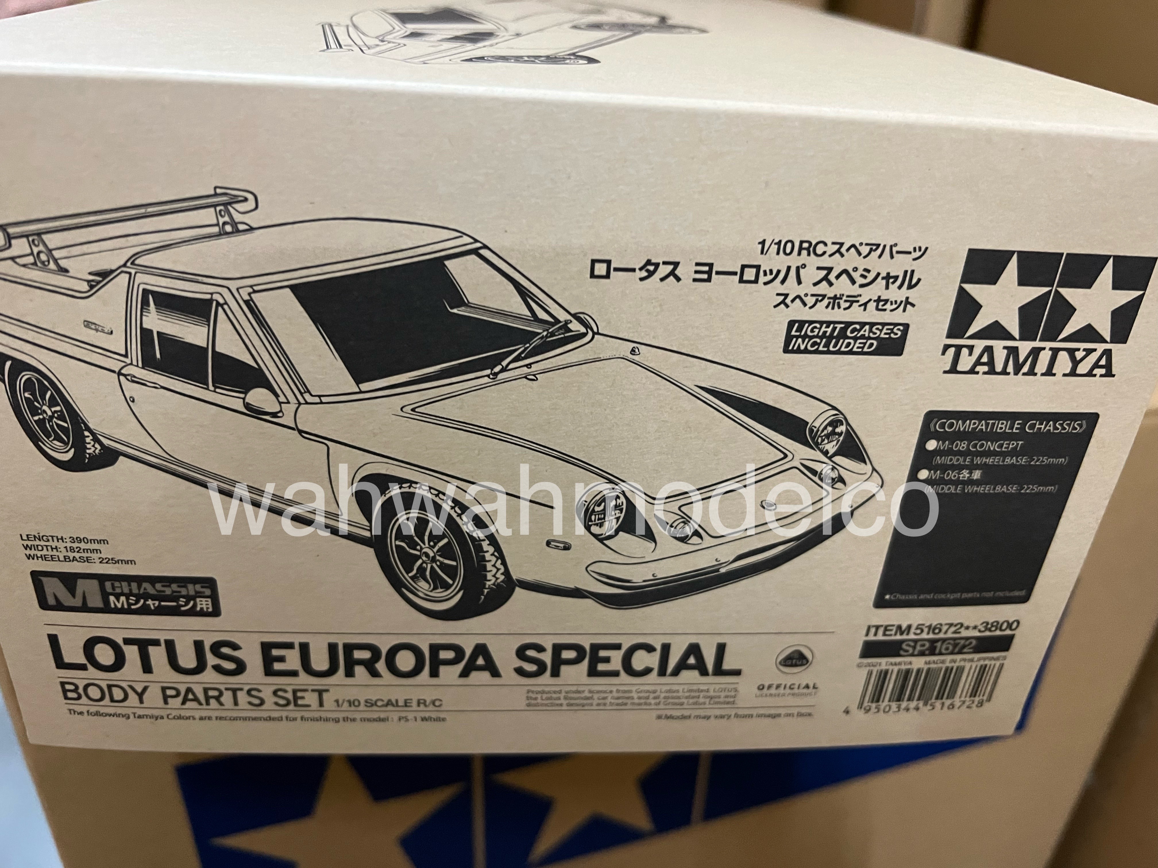 TAMIYA 51672 RC Car Body 1/10 Lotus Europa Special M-06 M-08