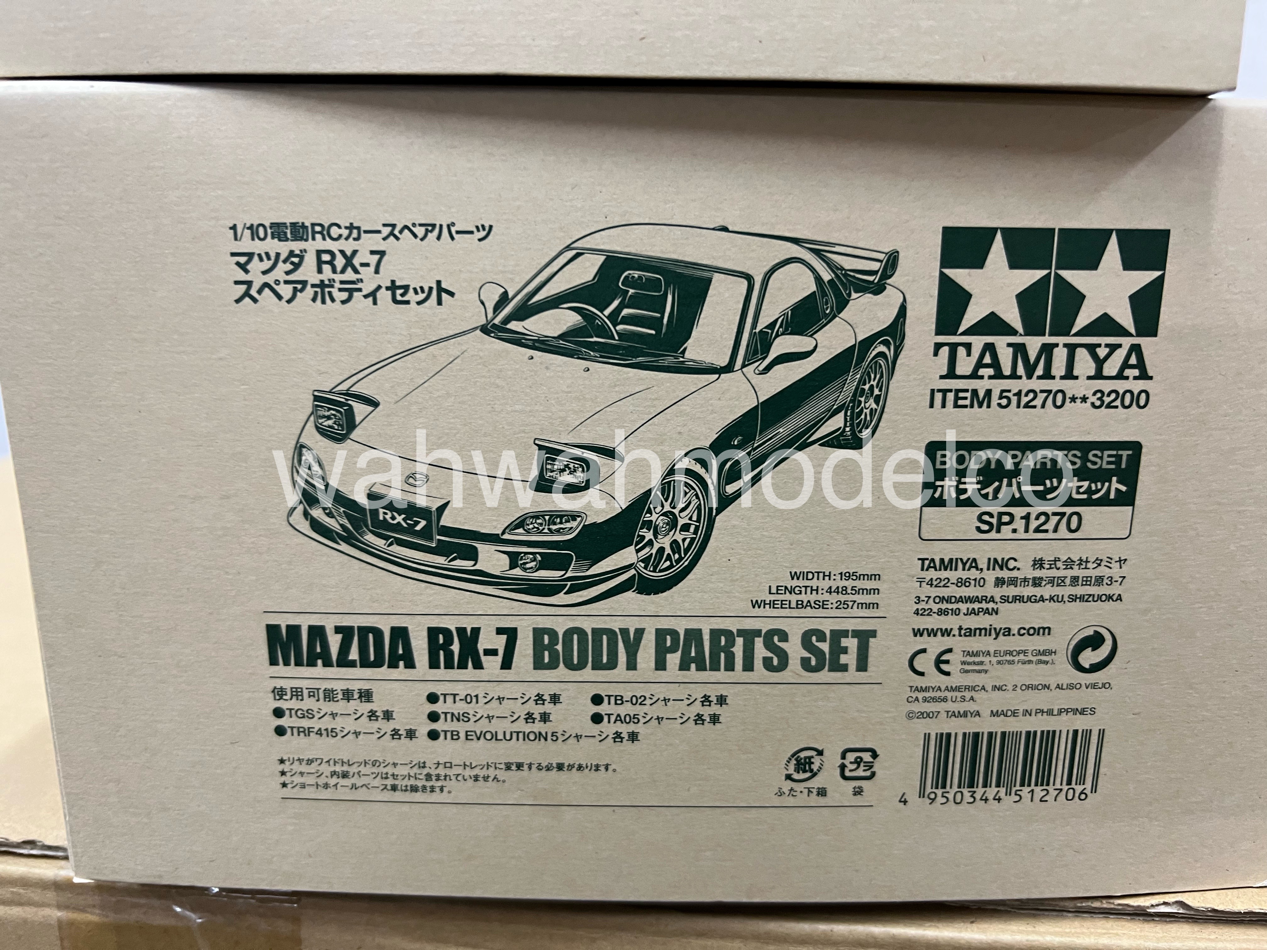 Tamiya 51270 1 10 RC Mazda RX 7 Body Sets