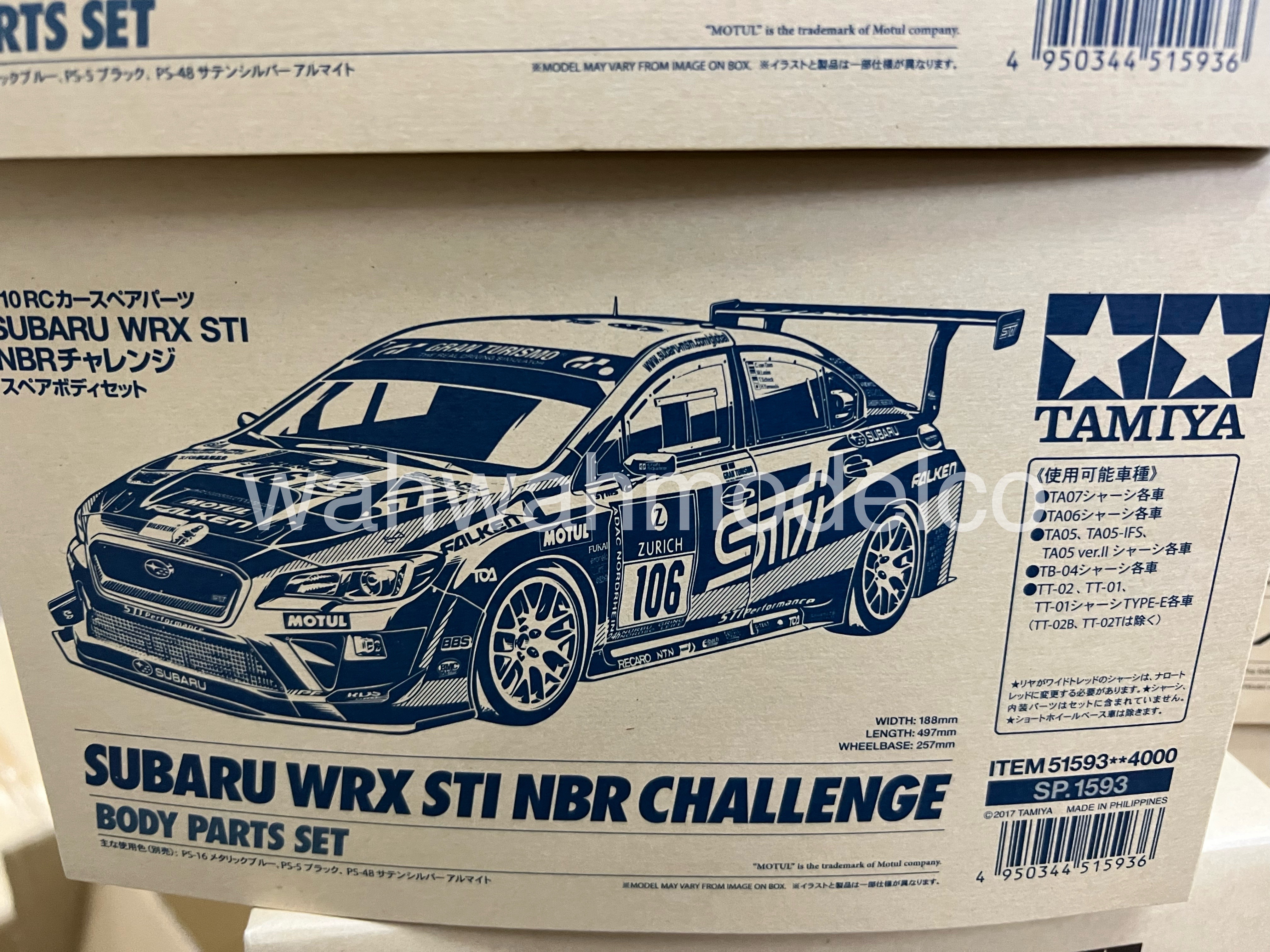 タミヤ 1/10 SUBARU WRX STI NBR ボディ Tamiya RC 1/10 SUBARU WRX STI NBR Challenge Body Set