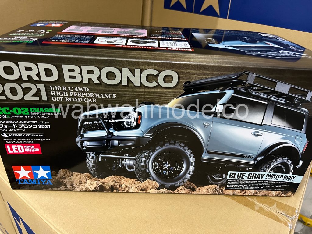 Tamiya 47483-60A - 1/10 Ford Bronco 2021 Blue-Gray Painted (CC-02