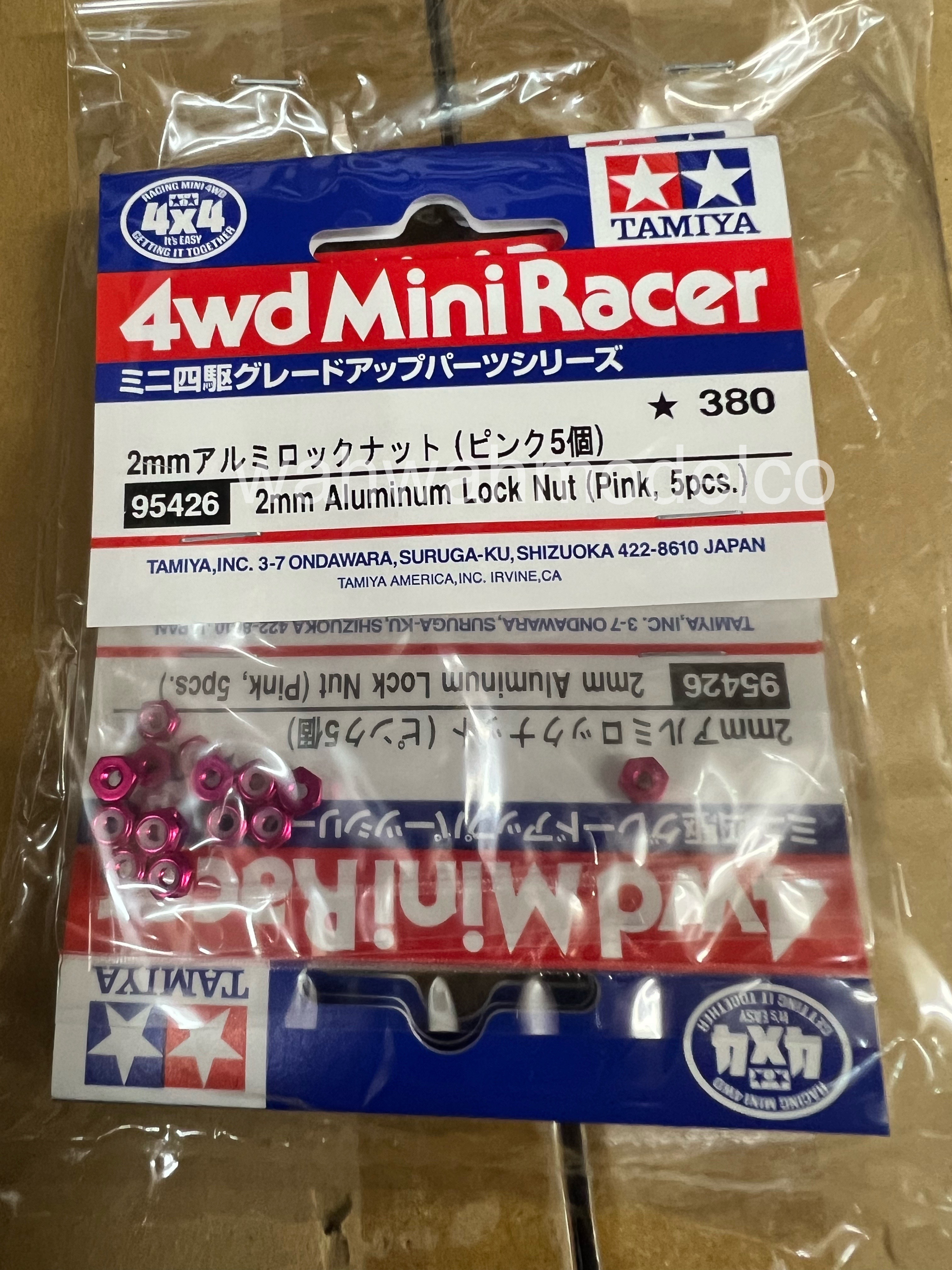Tamiya 95426 1/32 Mini 4WD Parts Jr 2mm Aluminum Lock Nut (Pink
