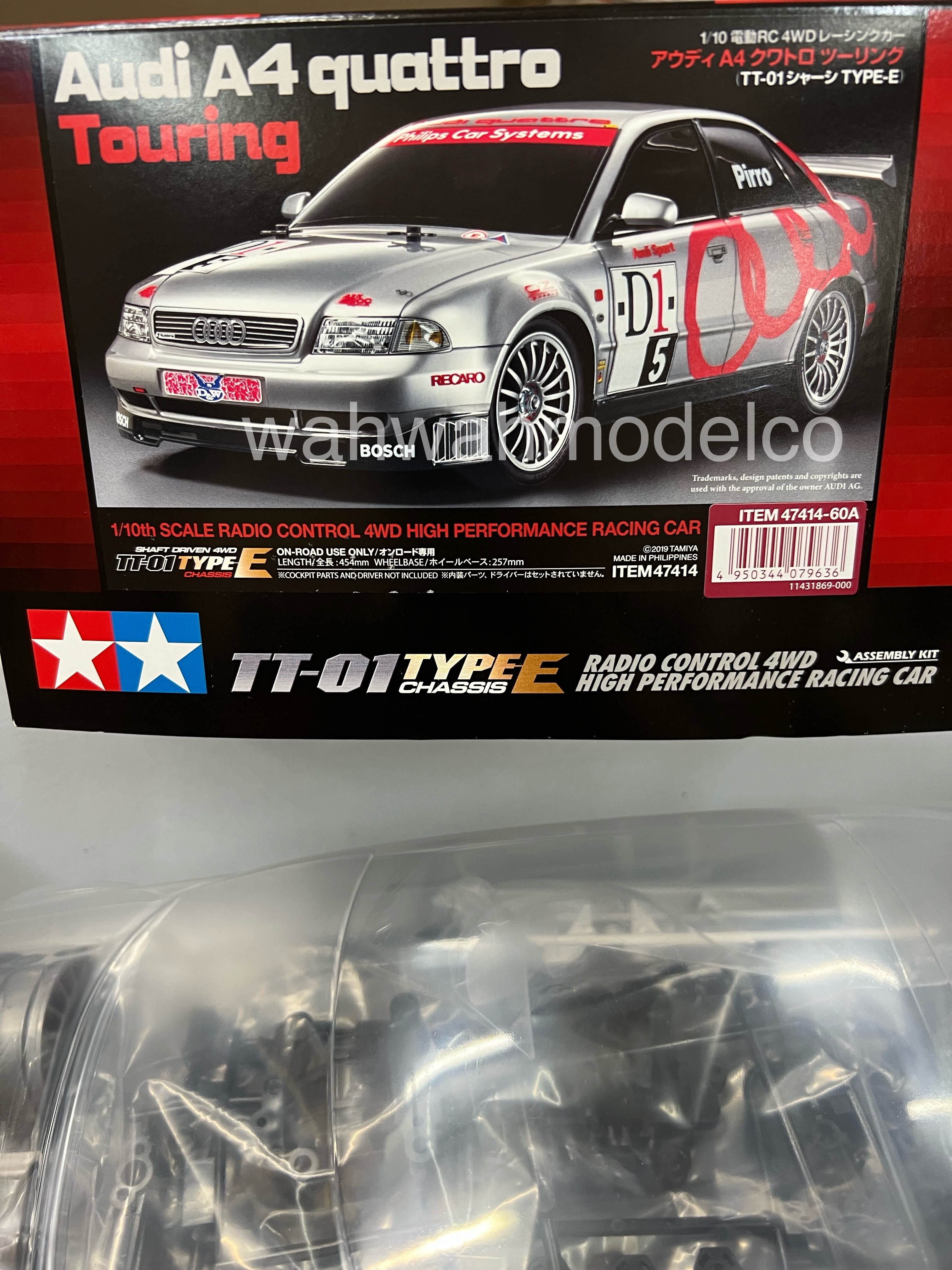 Tamiya 47414 1/10 EP RC Touring Car TT01E Chassis Audi A4
