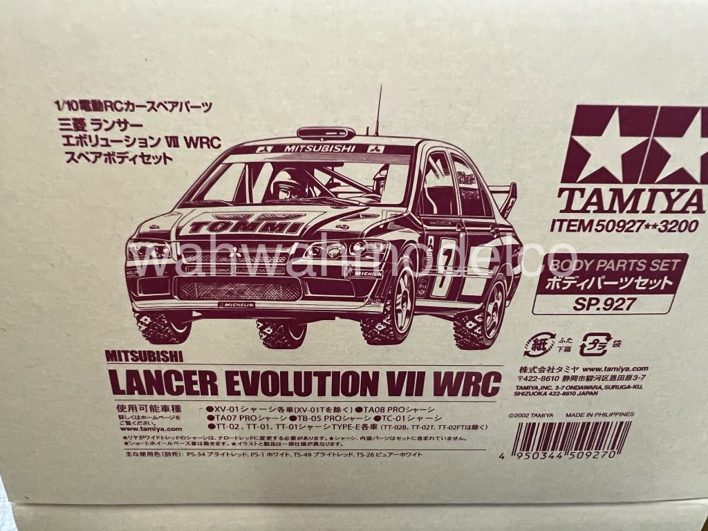 Tamiya 1/10 Mitsubishi Lancer Evolution VII WRC 190mm Clear