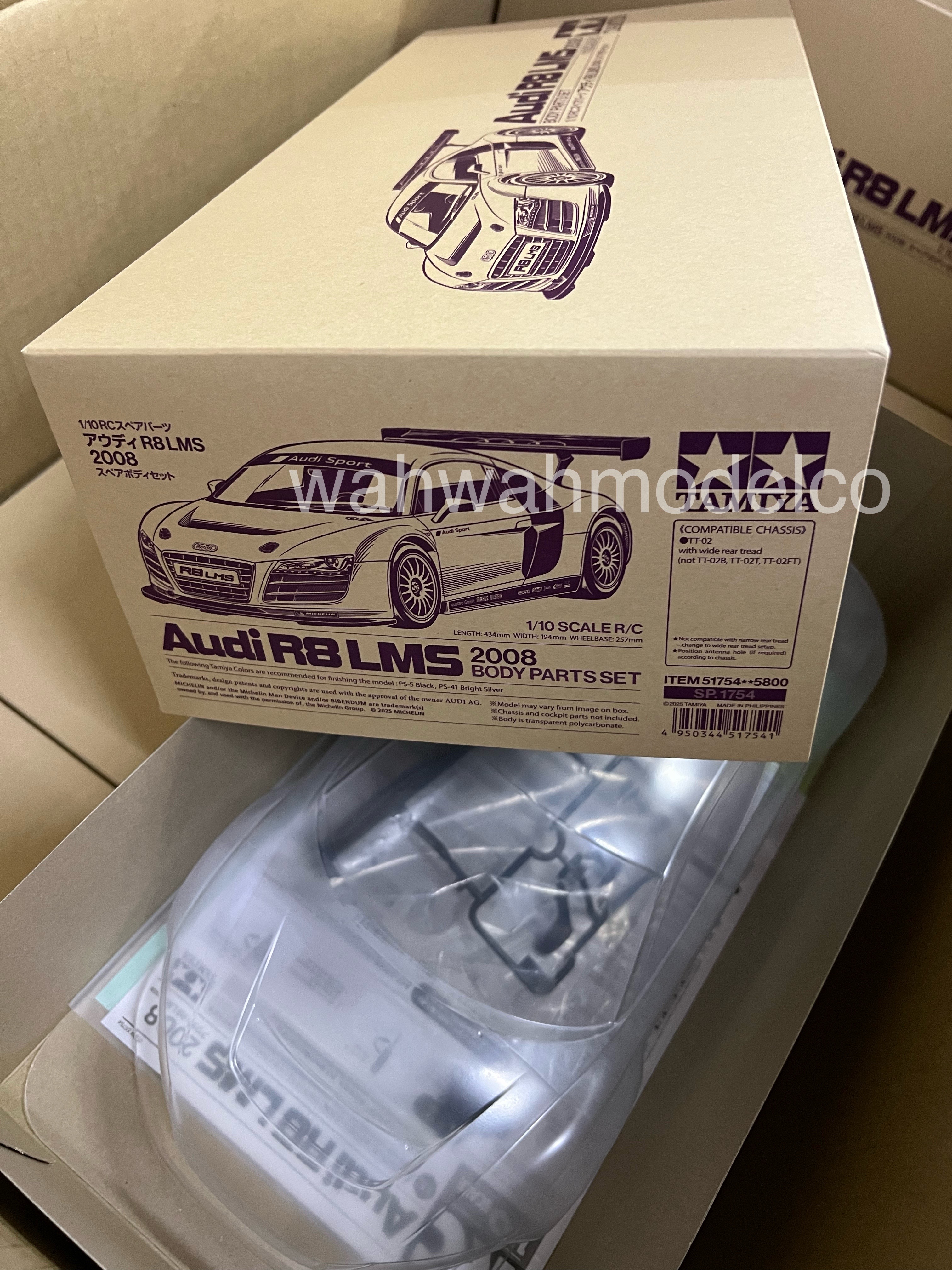 TAMIYA Audi R8 LMS 2008 ボディセット　SP-1754 1/10 Audi R8 Lms 2008 Clear Body Set [Tamiya] 51754 – Super